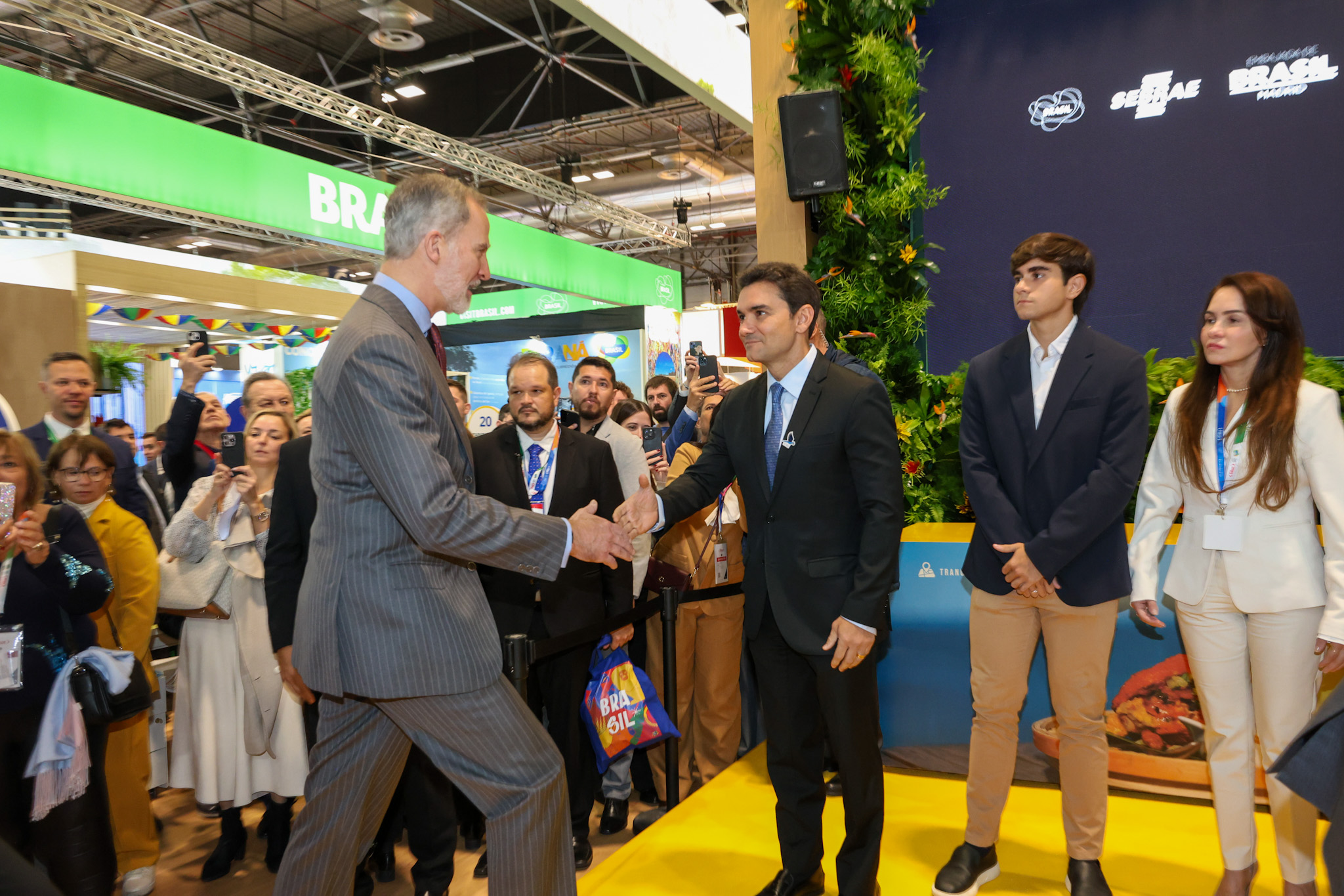 Rei da Espanha com ministro Celso Sabino