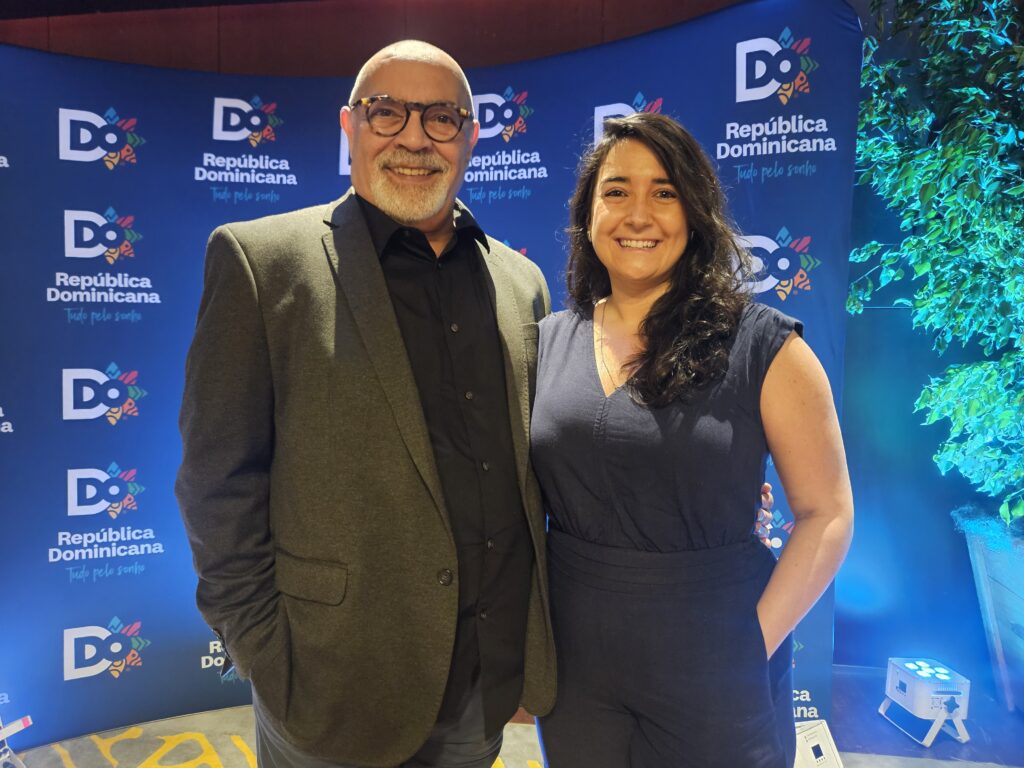 Jorge Rodrigues, da TBO e Ana Beatriz di Pietro, da Interamerican