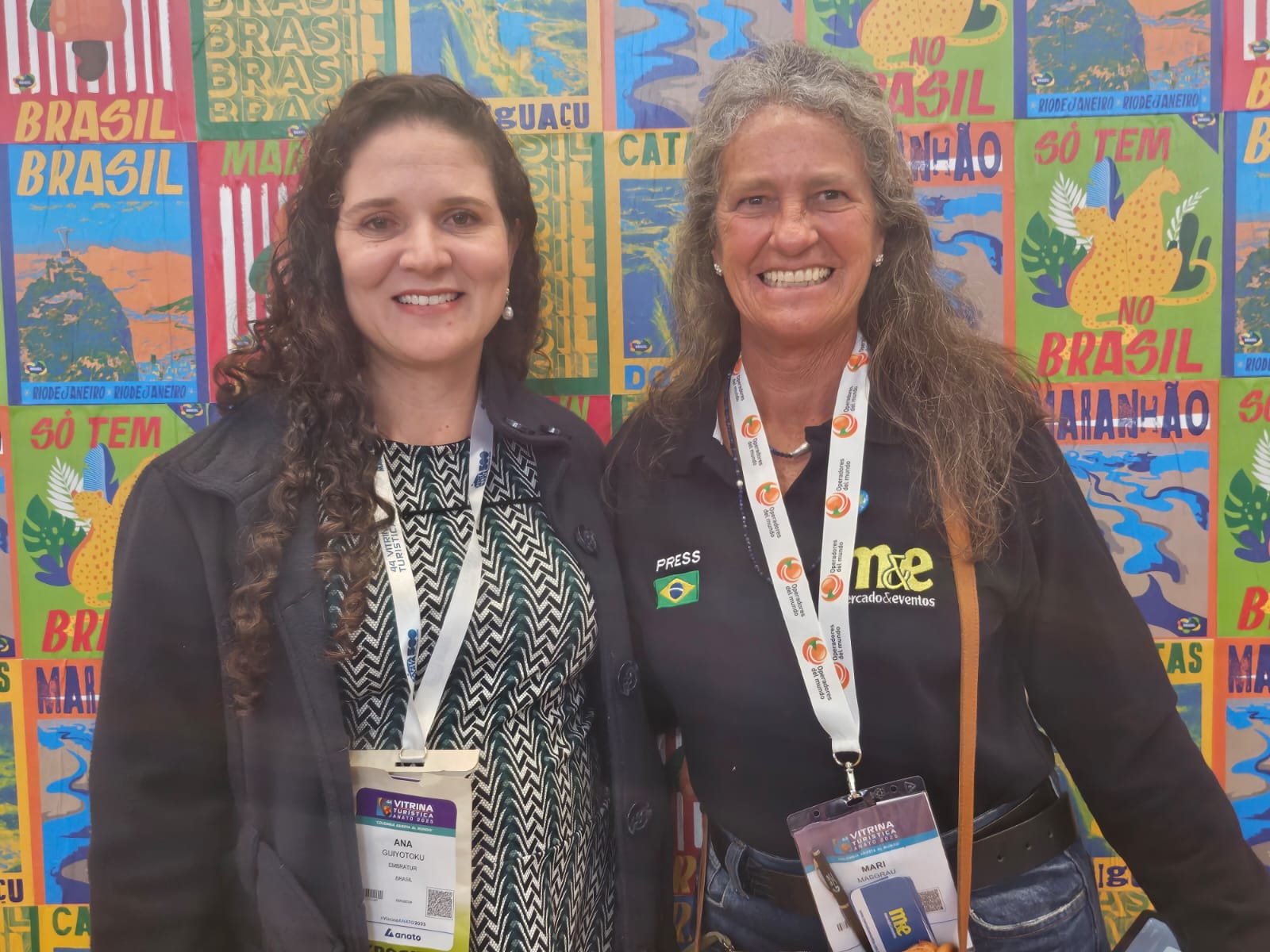 Ana Carolina Araujo, da Embratur, com Mari Masgrau, do M&E