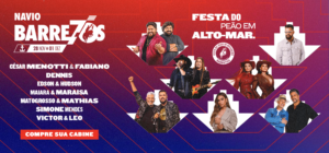 Entre as atrações confirmadas estão César Menotti & Fabiano, Dennis, Edson & Hudson, Maiara & Maraisa, Matogrosso & Mathias, Simone Mendes e Victor & Leo (Reprodução/Navio Barretos 70 anos)