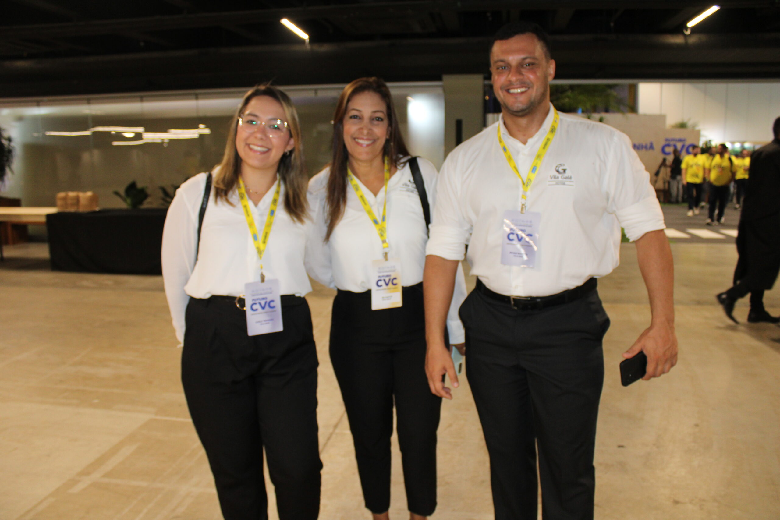 Carla Trombini, Bia Santos e Bruno Oliveira, do Vila Galé Carla Trombini, Bia Santos e Bruno Oliveira, do Vila Galé