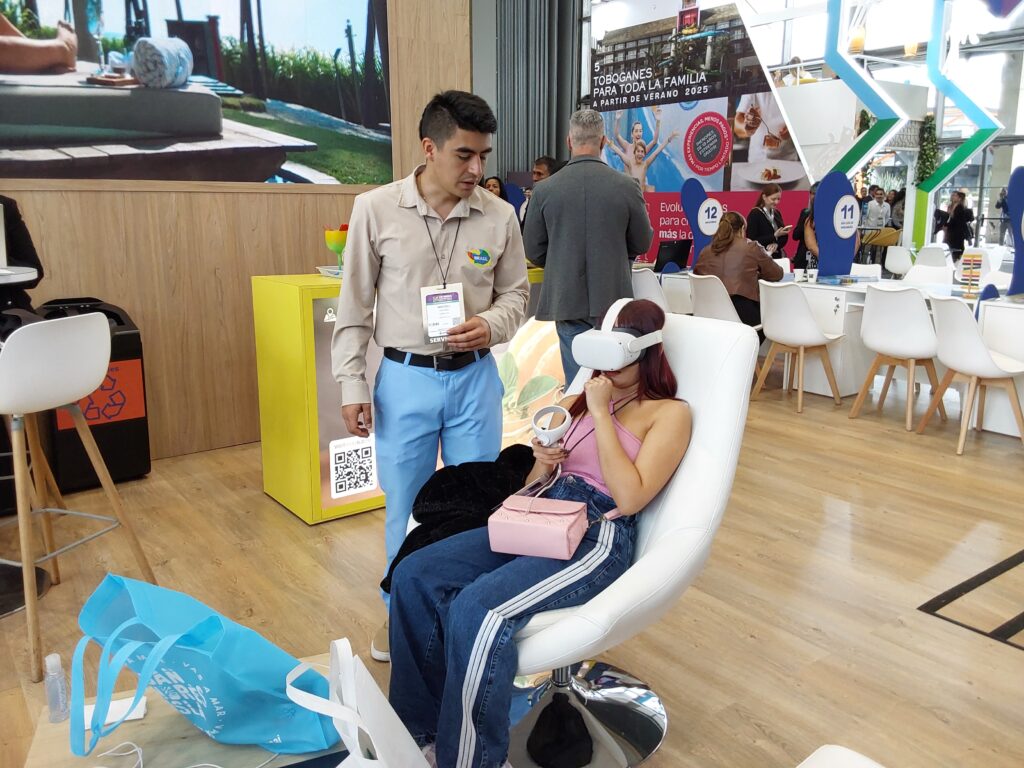 Experiência imersiva no estande do Brasil
