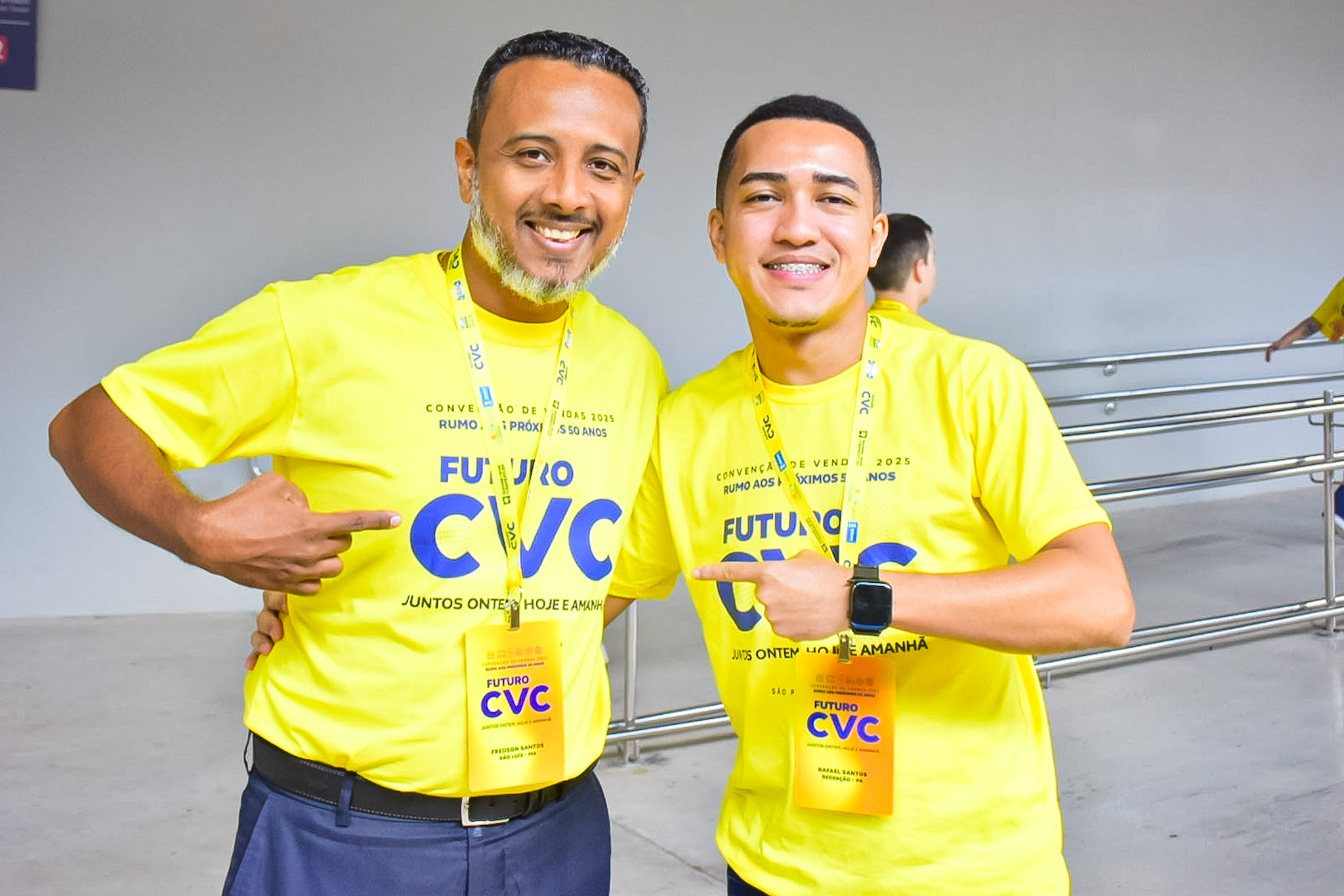 Fredson Santos e Rafael Santos, na Convenção da CVC Fredson Santos e Rafael Santos, na Convenção da CVC