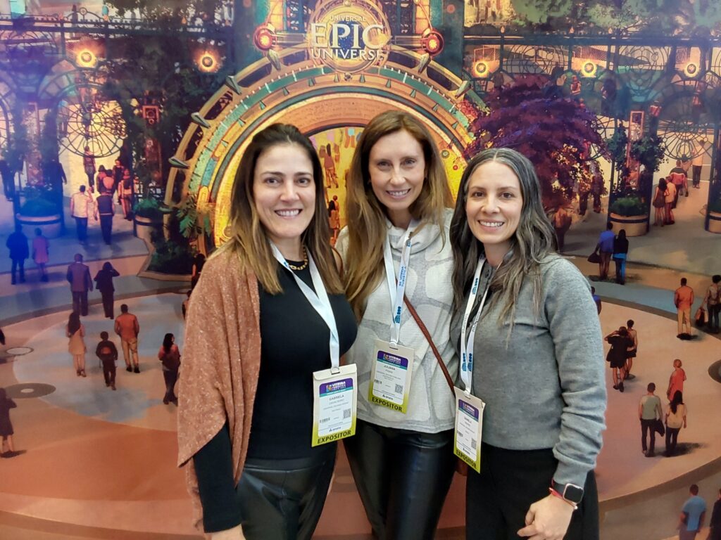 Gabriela Cavalheiro, Juliana Pisani e Daniela Madrid, do Universal Orlando Resort