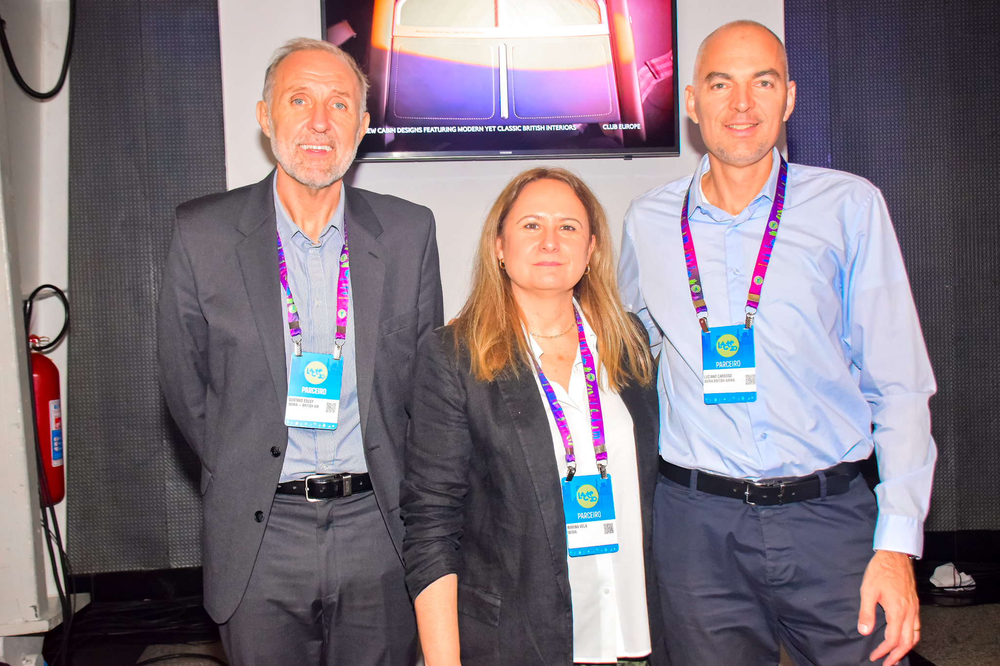 Gustavo Esusy, Marina Vela e Luciano Cardoso, da Iberia