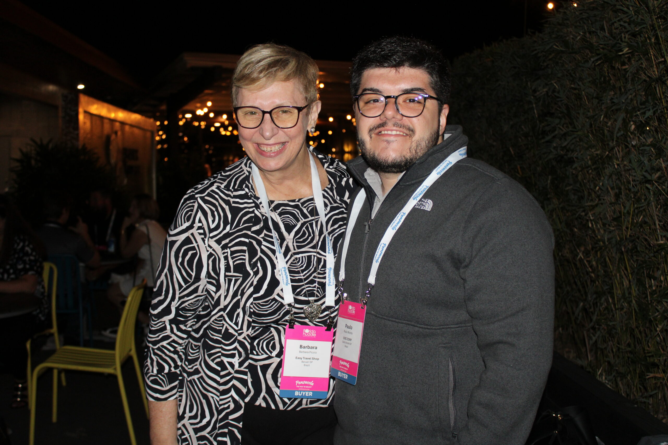 Barbara Picolo, da ETS, e Paulo Biondo, da CVC Corp