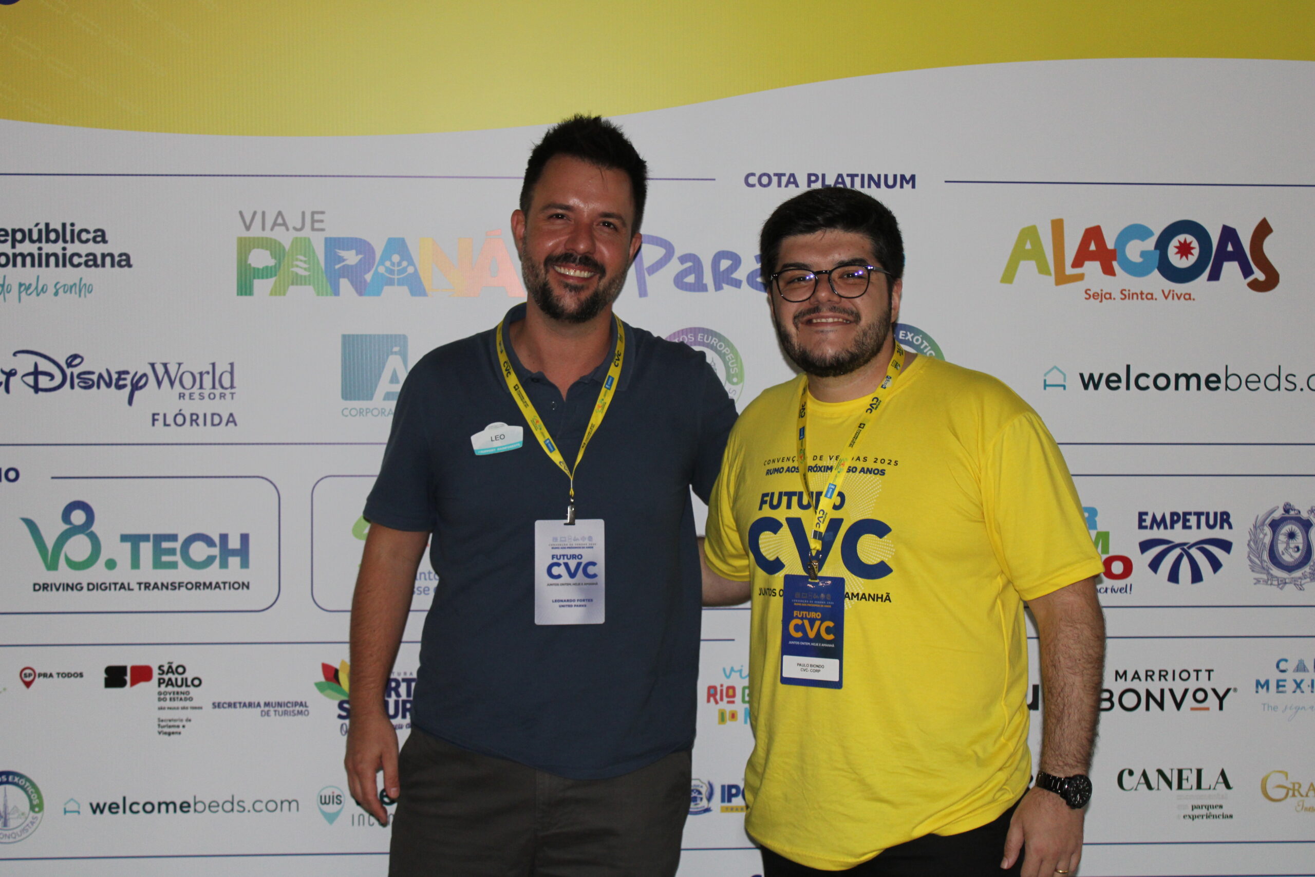Leonardo Fortes, do United Parks com Paulo Biondo, da CVC Leonardo Fortes, do United Parks com Paulo Biondo, da CVC