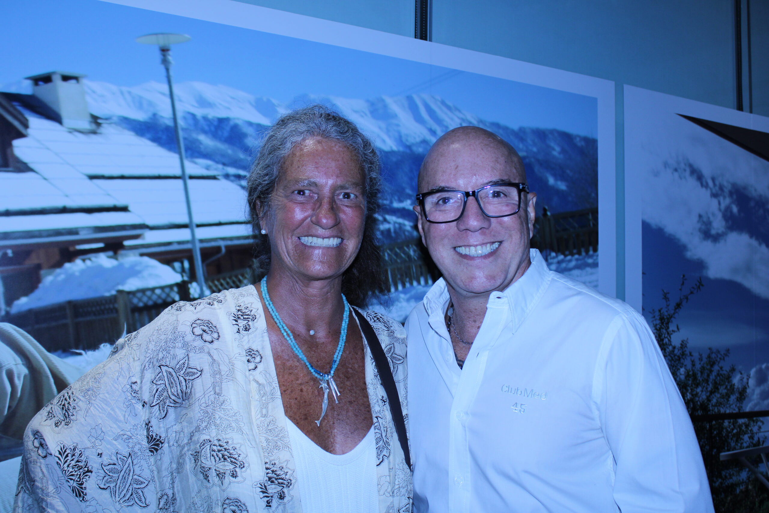 Mari Masgrau, do M&E, com Marco Oliva, do Club Med Mari Masgrau, do M&E, com Marco Oliva, do Club Med