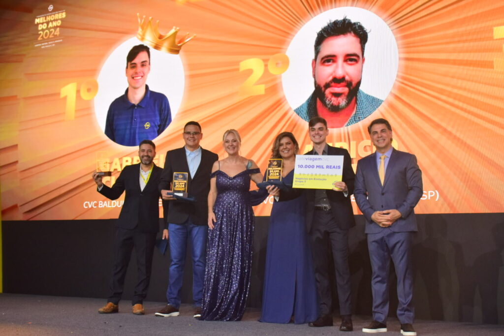 Premiado da categoria Franqueados – Outras categorias -  Grupo 6: Vinicius Prestes, da  CVC Shopping Bourbon Wallig (RS)