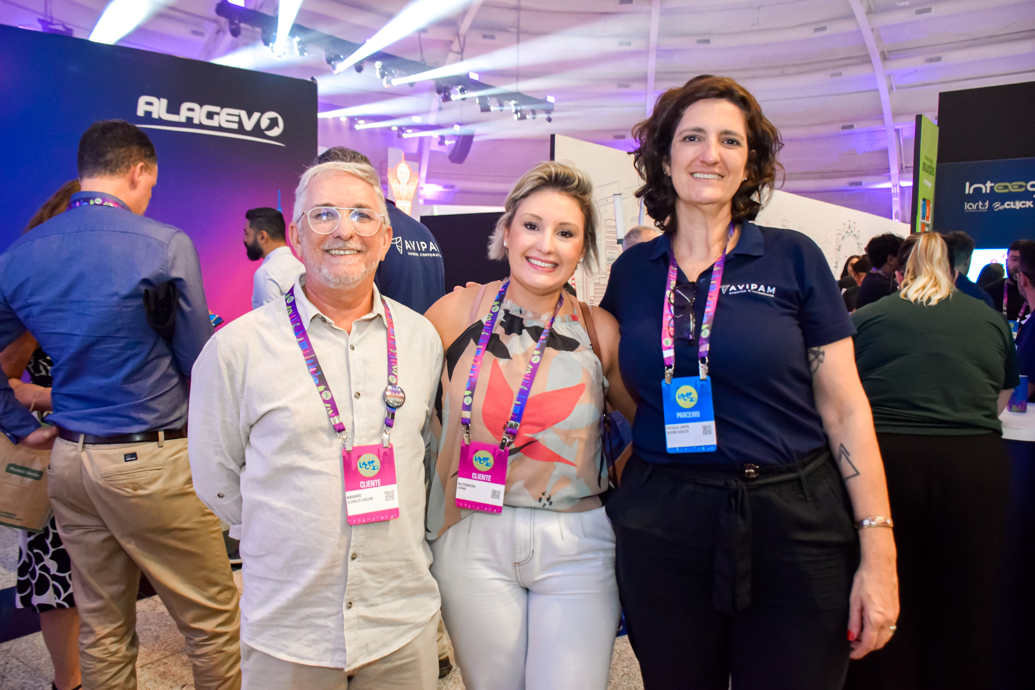 Navarro, da Global Viagens, Alessandra, da Evonik e Patrícia Zappa, da Avipam Navarro, da Global Viagens, Alessandra, da Evonik e Patrícia Zappa, da Avipam