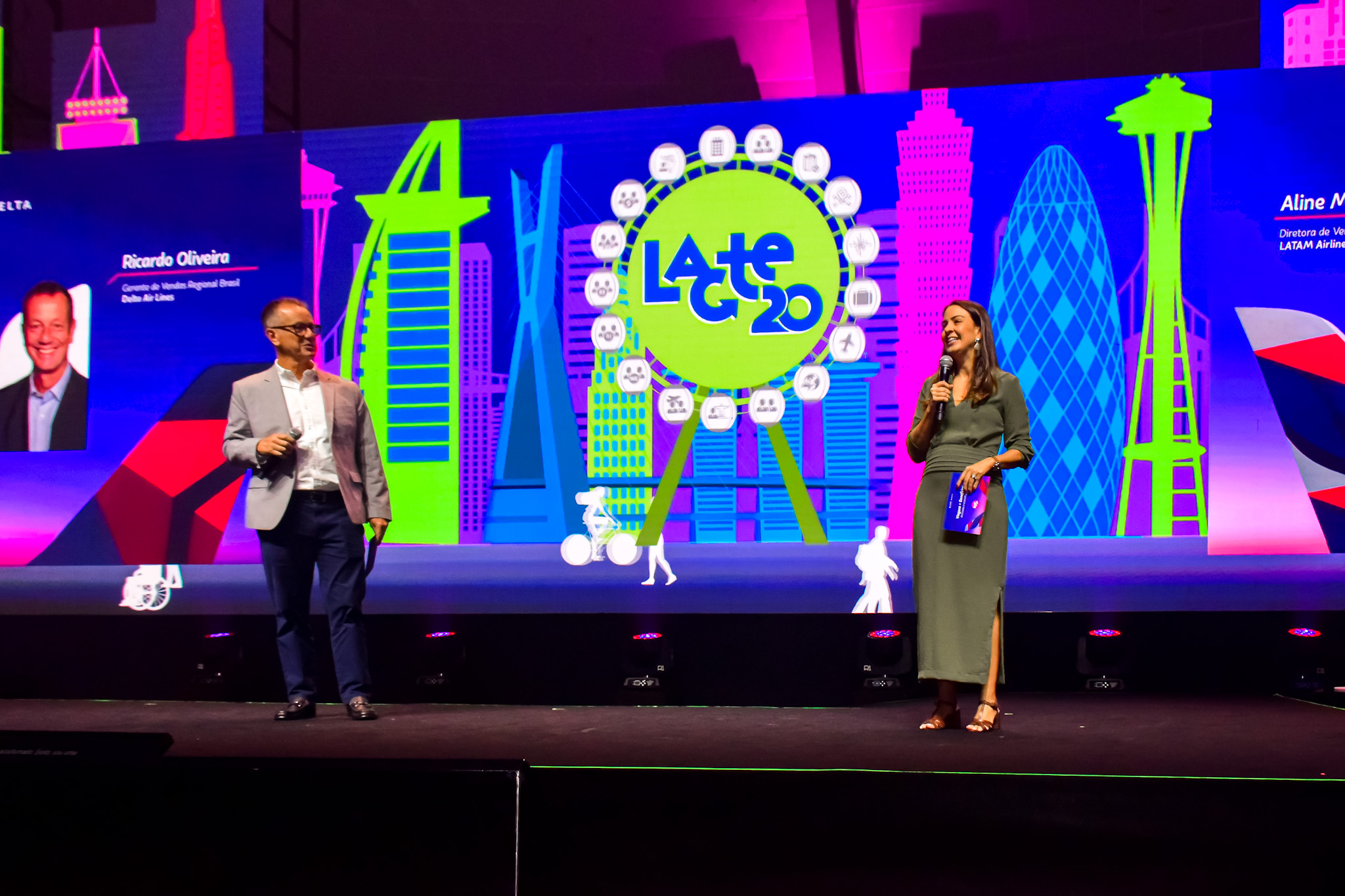 Ricardo Oliveira, da Delta e Aline Mafra, da Latam
