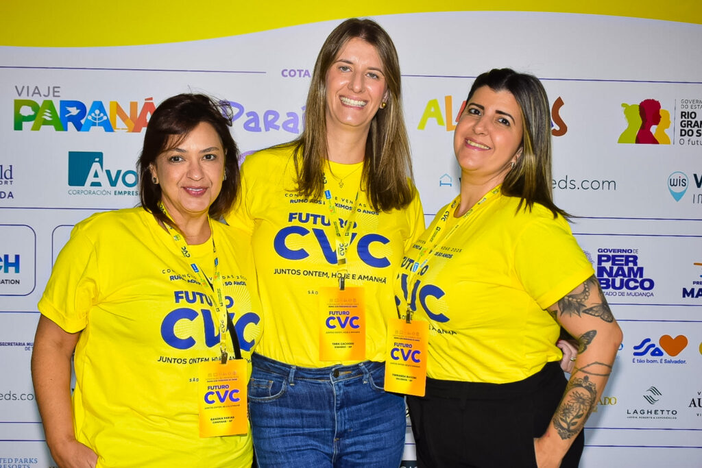 Sandra Farias, Yara Cachioni e Fernanda Buccini, franqueadas da CVC