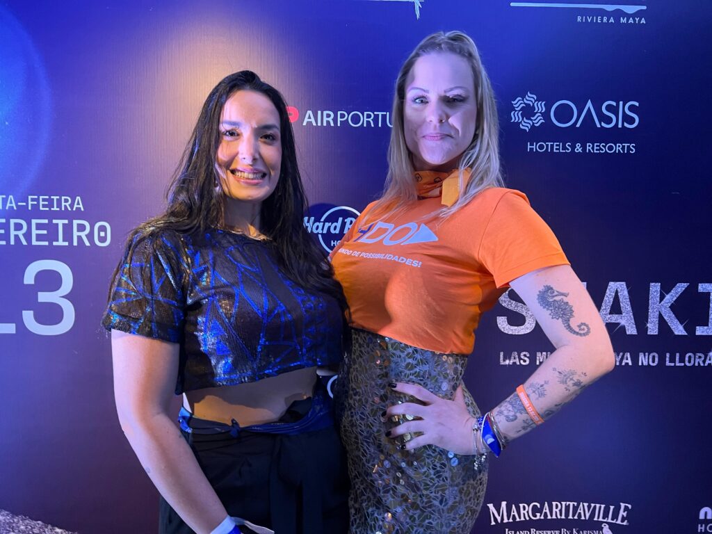 Natalia Oliveira, da Grifos Viagens, e Lia Somavilla, da HotelDo