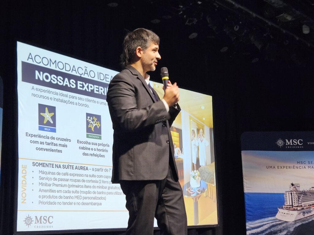 Ignacio Palacios, diretor de vendas da MSC Cruzeiros, fala sobre as novidades da temporada 2025/2026
