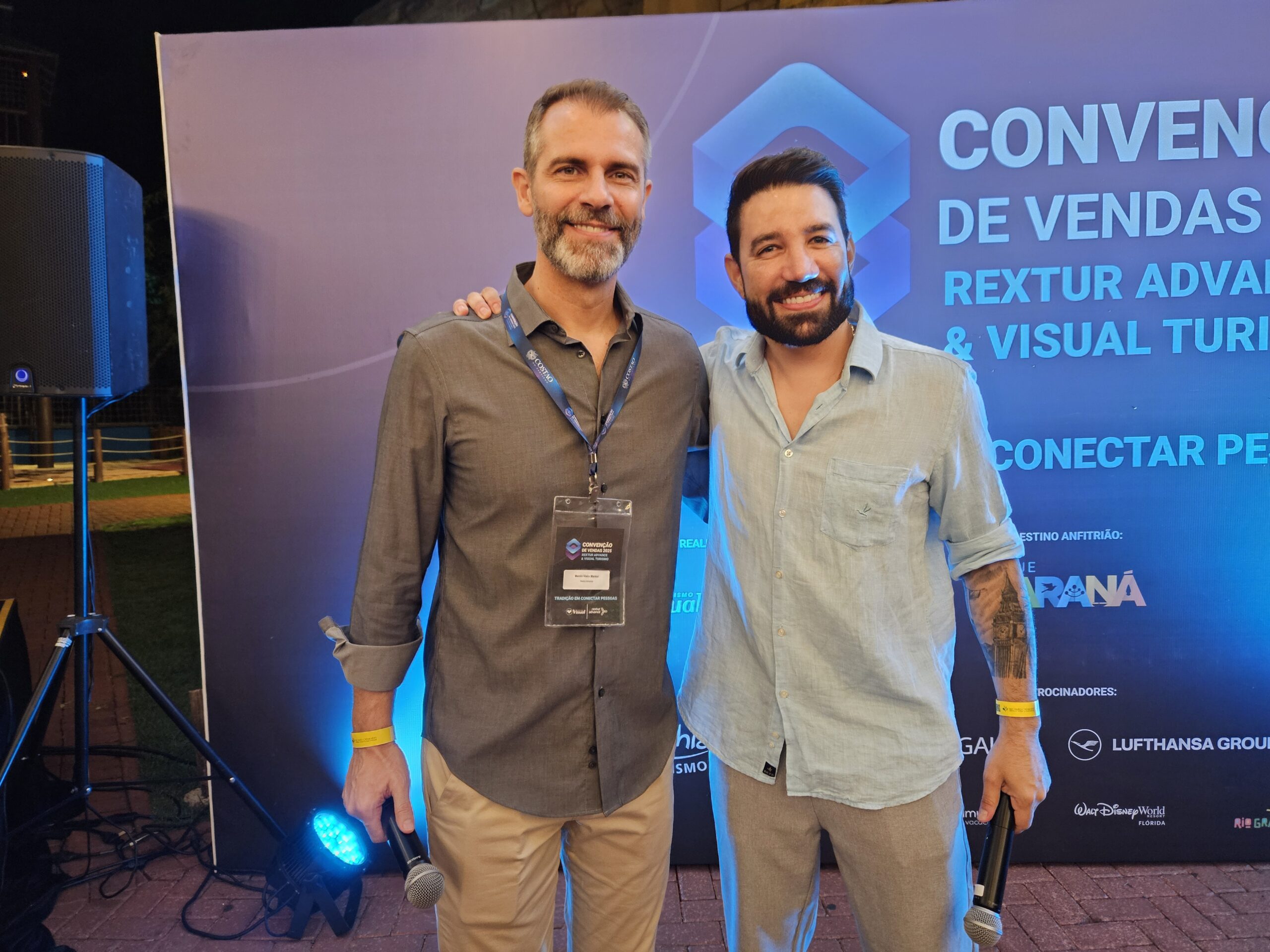 Marvio Mansur, Diretor da RexturAdvance, e Hugo Lagares, Diretor da Visual Turismo