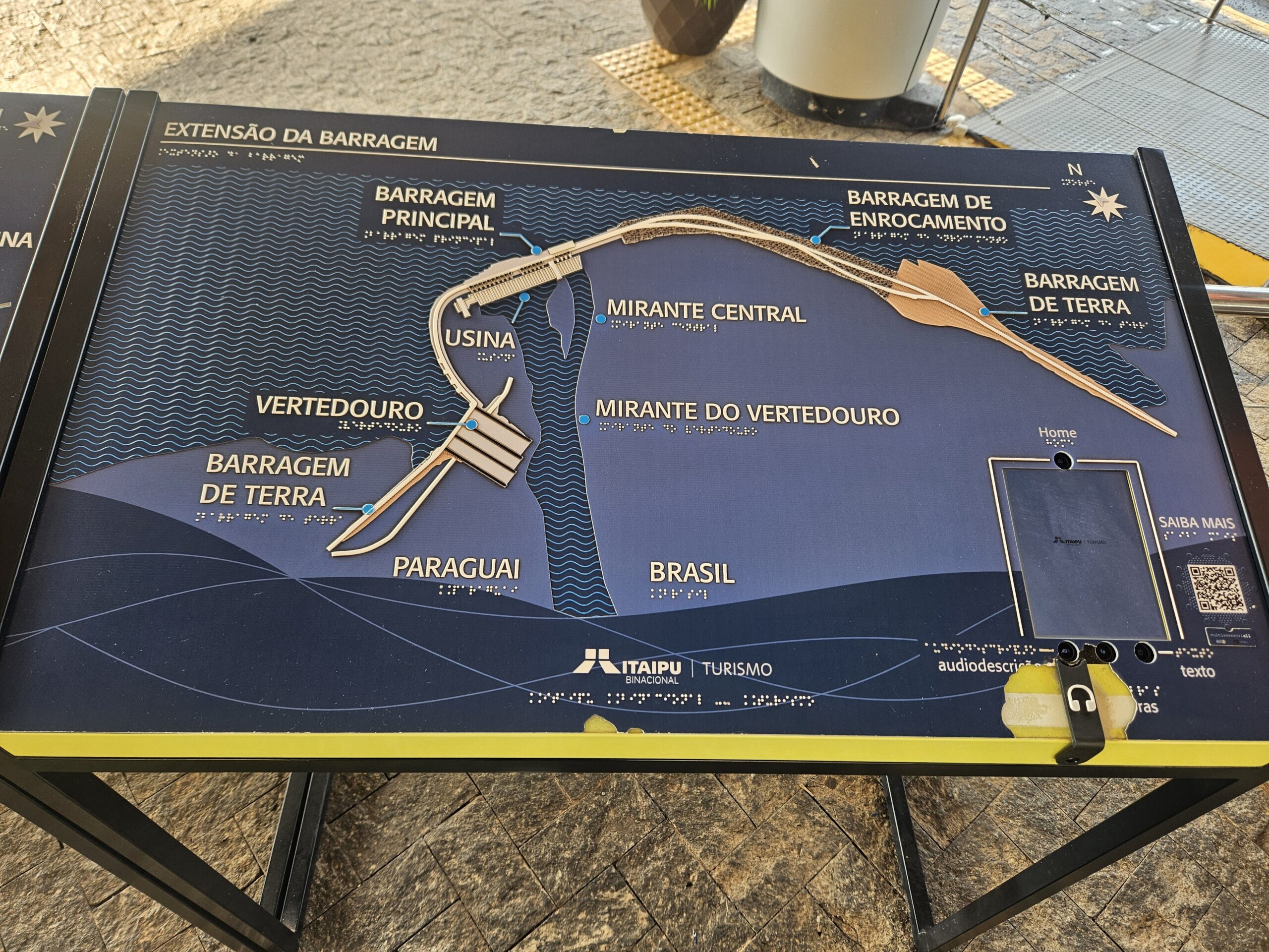 Outro mapa da extensão do reservatório da Usina Hidrelétrica de Itaipu
