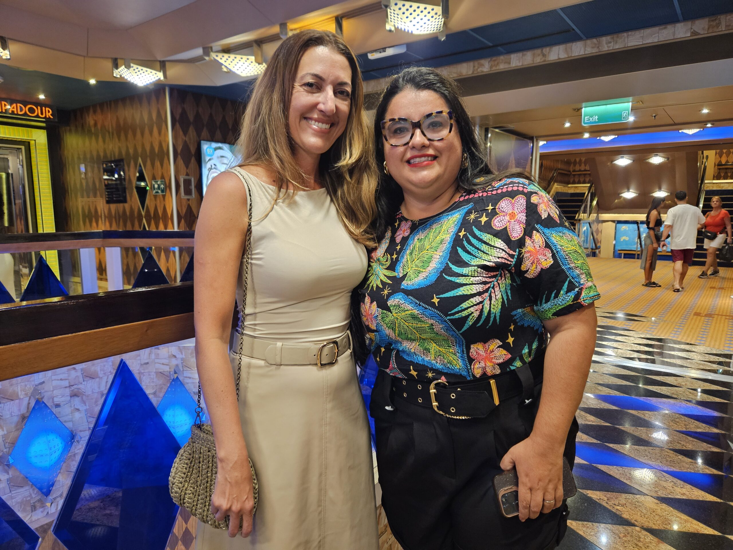Marina Moreira, da Costa Cruzeiros, e Paula Maluf, da Ponto Verde Turismo Marina Moreira, da Costa Cruzeiros, e Paula Maluf, da Ponto Verde Turismo