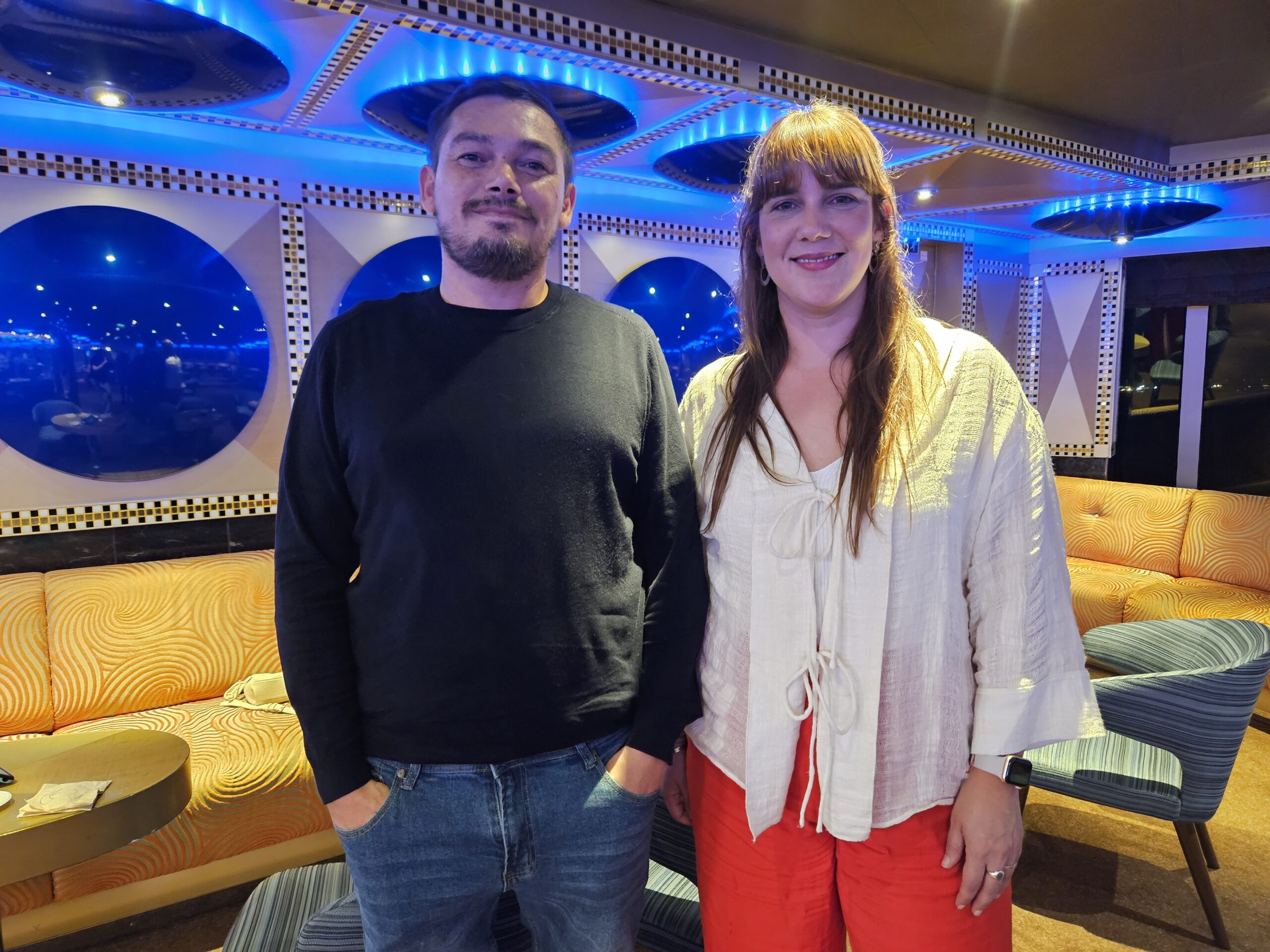 Fernando Lopez, da Aeromundo Internacional, e Analia de Castro, da Jetmar Viajes Fernando Lopez, da Aeromundo Internacional, e Analia de Castro, da Jetmar Viajes