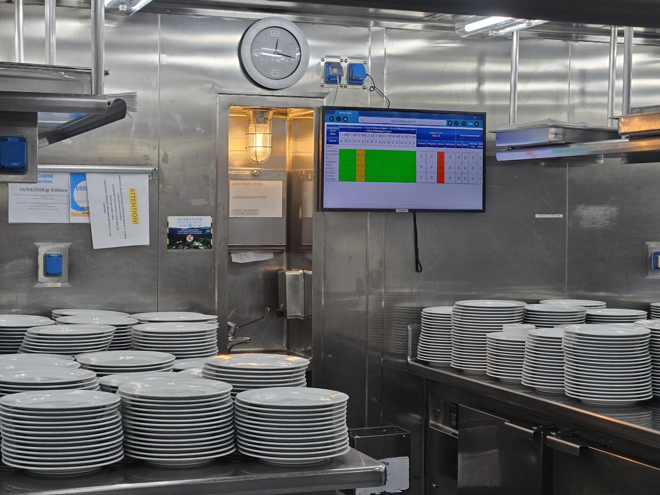 No monitorar consta os pedidos feitos nos restaurantes, e sinaliza o preparo e a finalização para entrega