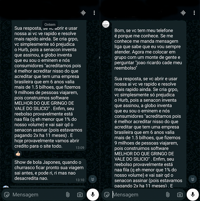 EXCLUSIVO: CEO do Hurb faz acusações contra a Senacon e outros órgãos em vídeos vazados; confira 2 FOTO 2 EXCLUSIVO: CEO do Hurb faz acusações contra a Senacon e outros órgãos em vídeos vazados; confira