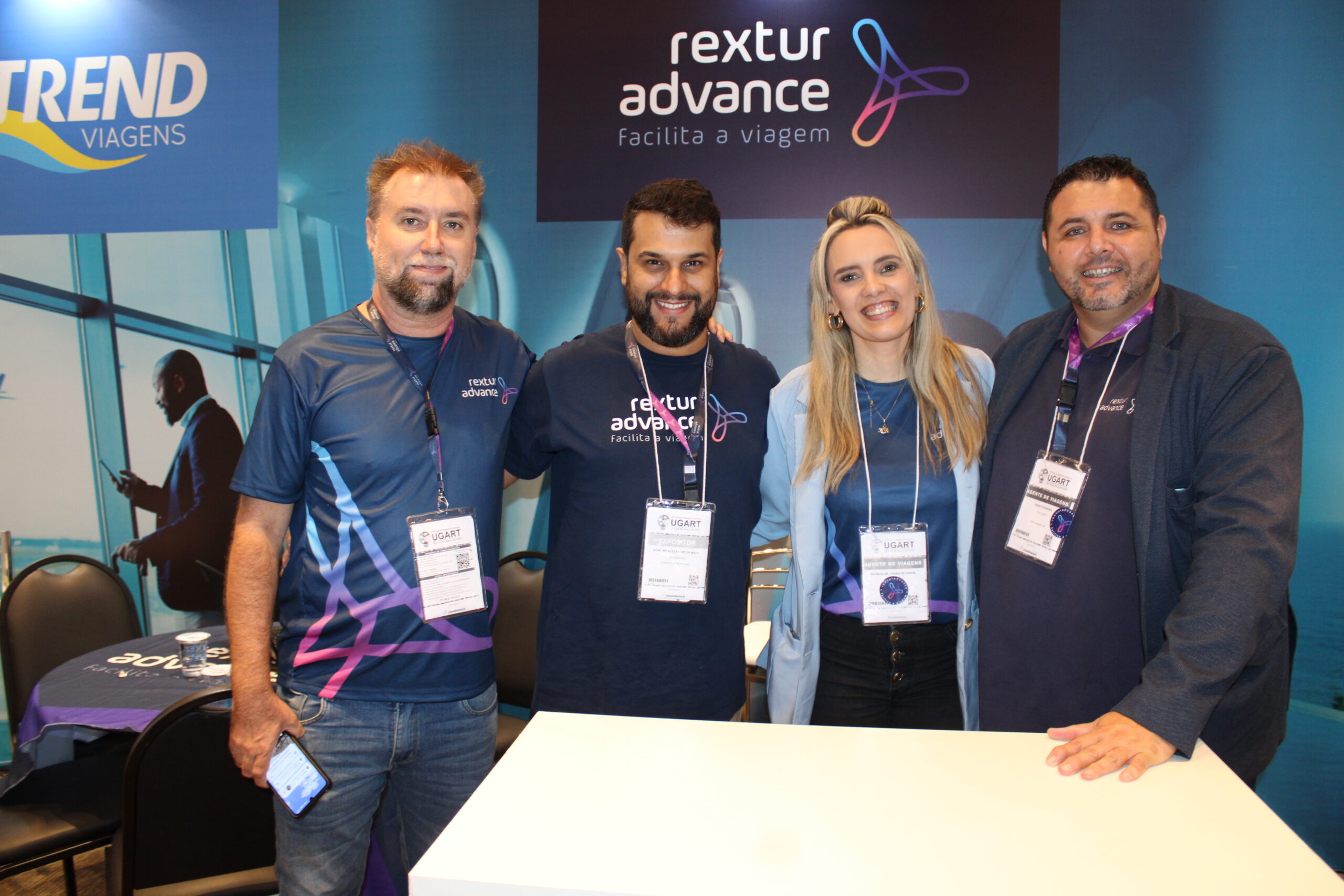 Fabricio Oyarzabal, Rogério de Melo, Patrícia De Cassia e Diego Ferreira, da Rextur Advance e CVC Corp