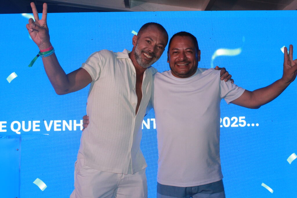 Davi, executivo de Ribeirão Preto da Azul Viagens e Juscelino, executivo de Minas da Azul Viagens