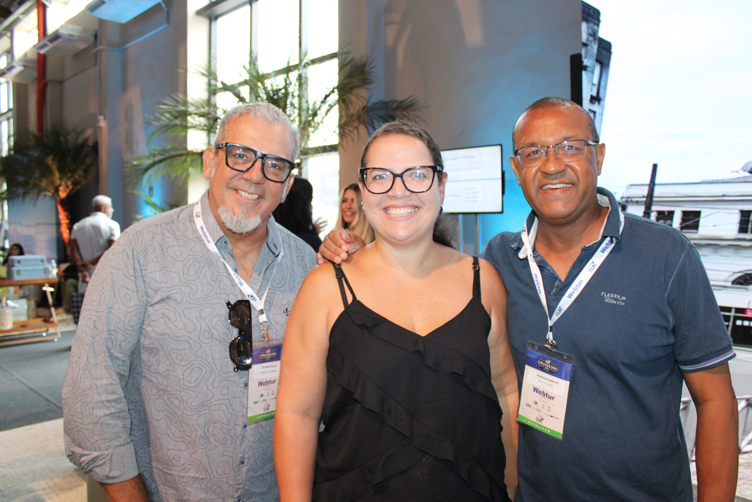 Silmar Paulo, Ana Kader e Ronaldo Santos, da Secretaria de Turismo de Santos Silmar Paulo, Ana Kader e Ronaldo Santos, da Secretaria de Turismo de Santos
