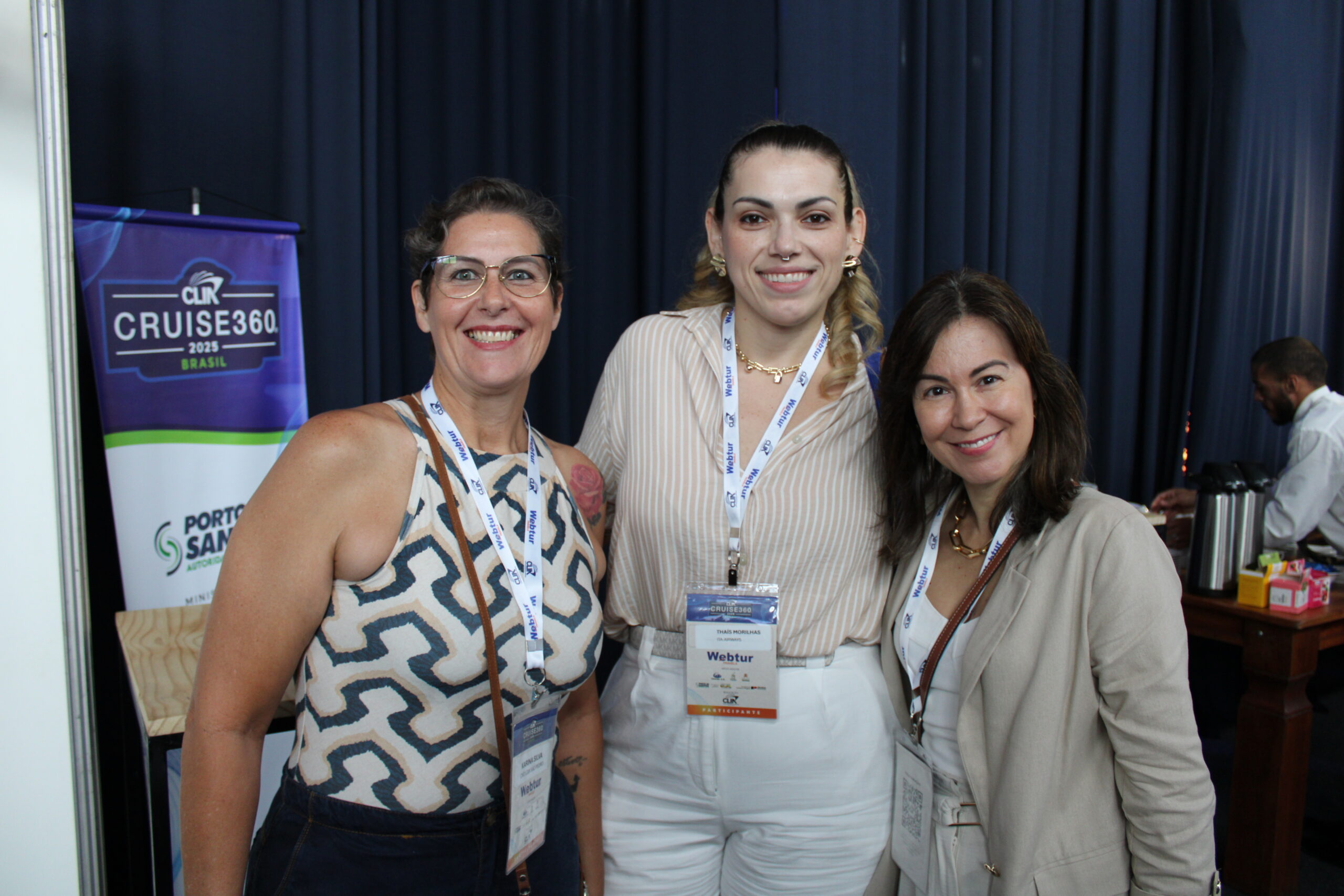 Karina Silva, da Cvc São Pedro, Thais Morilhas e Carla Marin, da Ita Airways Karina Silva, da Cvc São Pedro, Thais Morilhas e Carla Marin, da Ita Airways