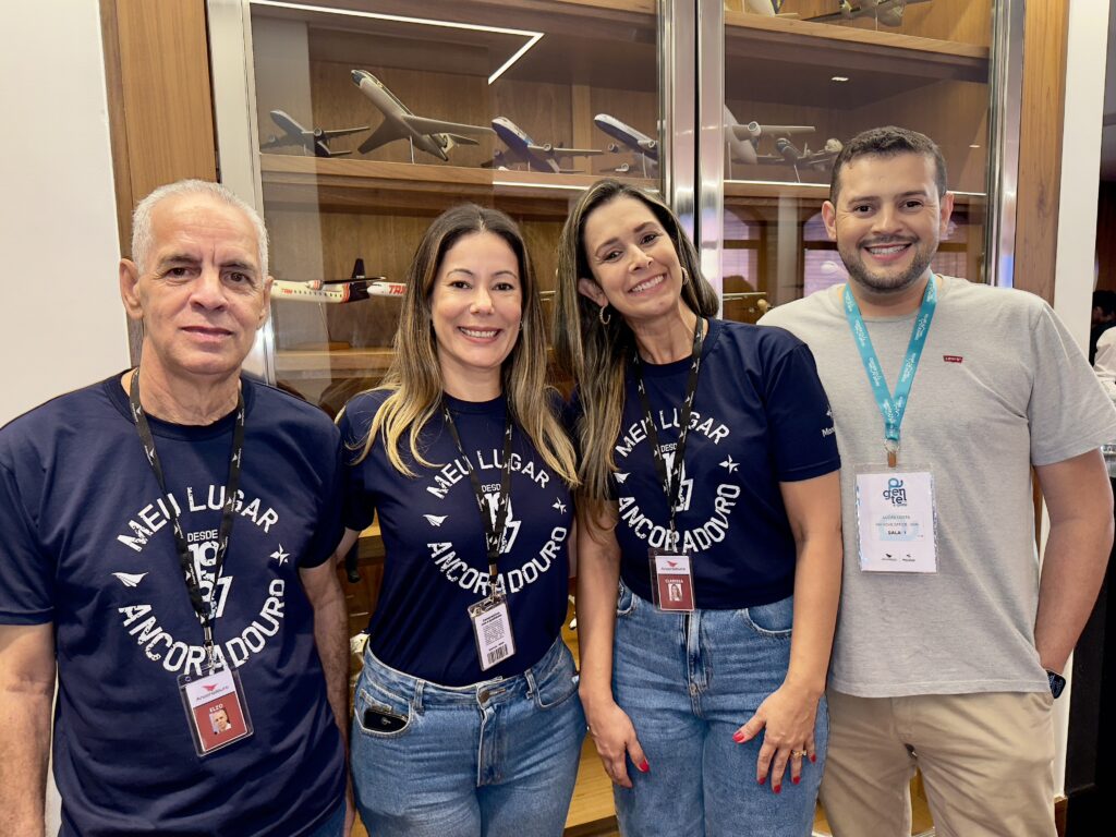 Elzo Nogueira, Andreza Lubatsch, Clarissa Cavalheiro, da Ancoradouro, e Lucas Costa. da MM Home Office