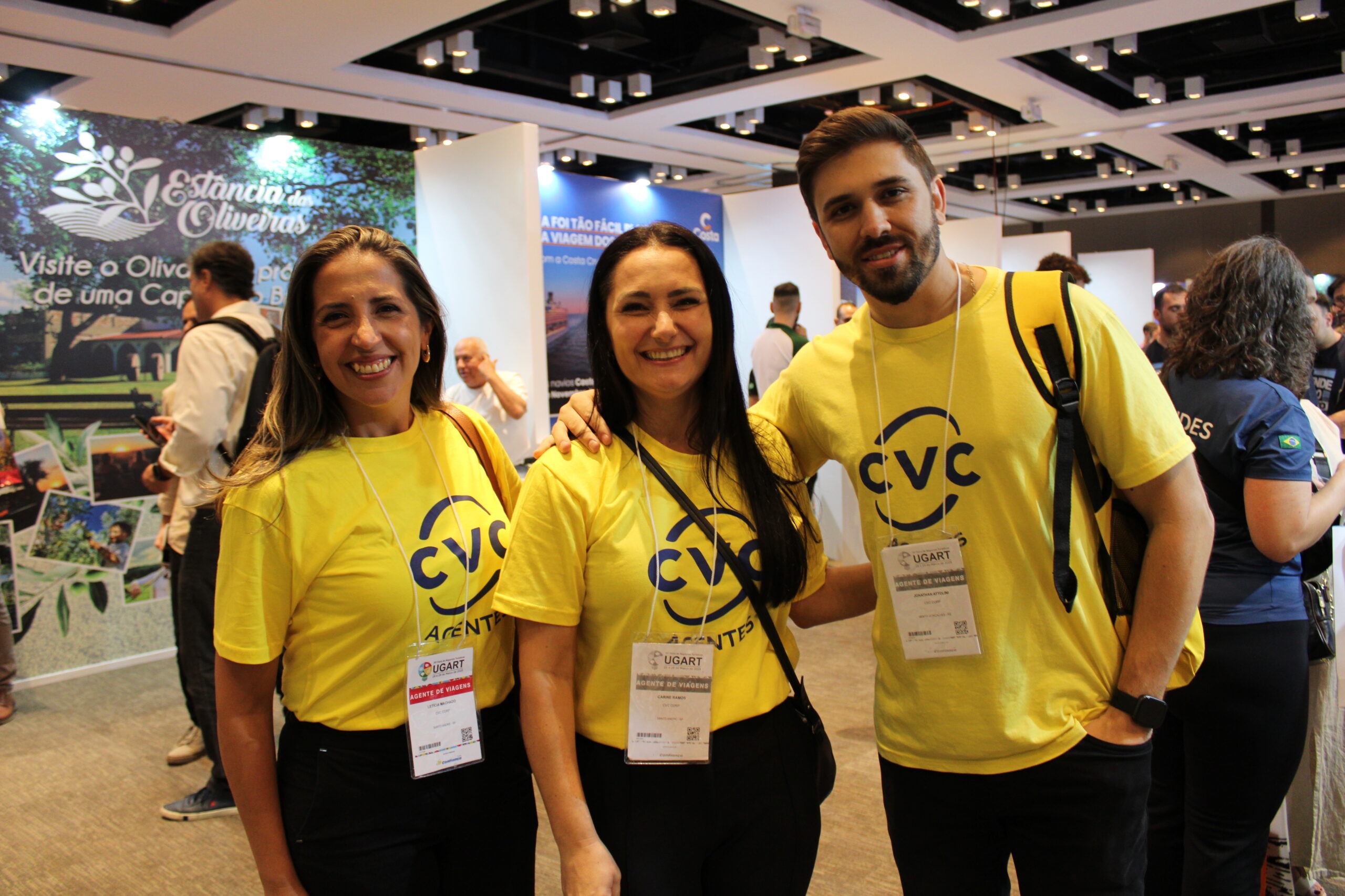 Letícia Machado, Carine Ramos e Jonathan Attolini, da CVC Corp