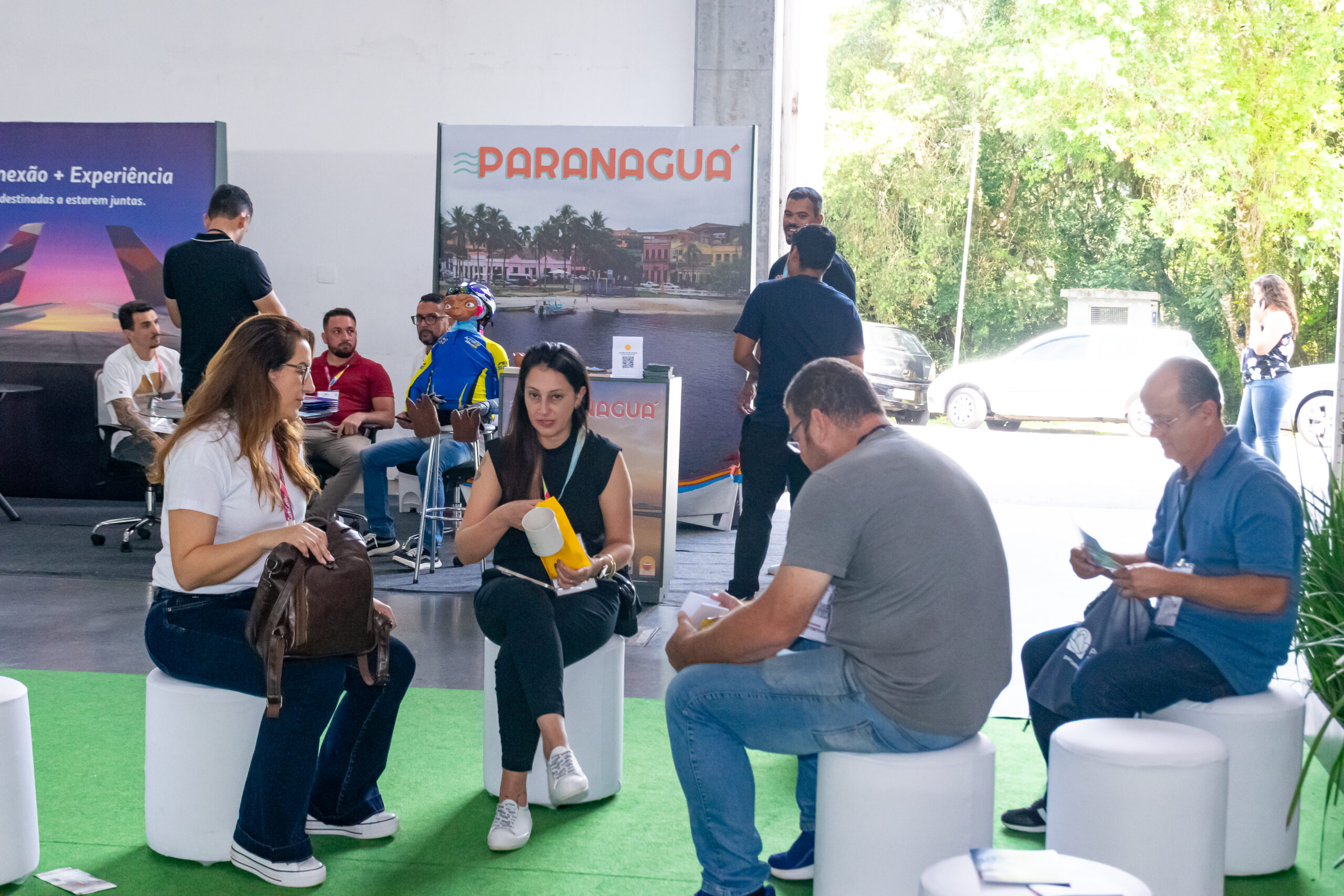 Lounge de descanso na Expo Turismo Paraná