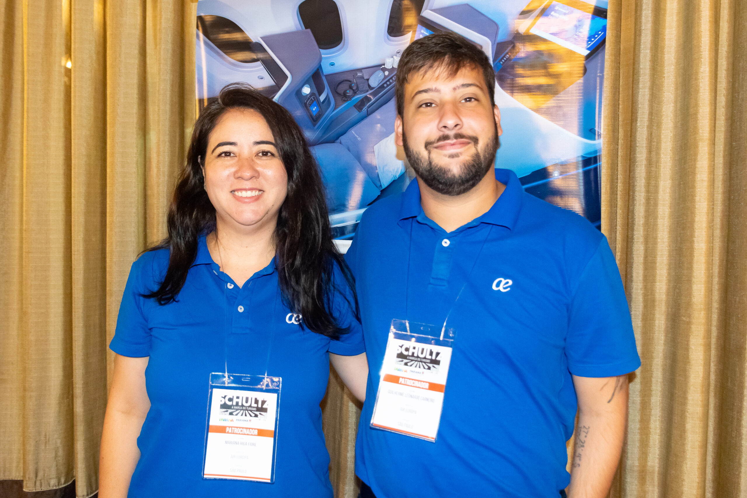 Mariana Higa e Guilherme Leonardo, da Air Europa Mariana Higa e Guilherme Leonardo, da Air Europa