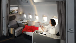 Nova cabine conta com cinco janelas, uma exclusividade da Air France