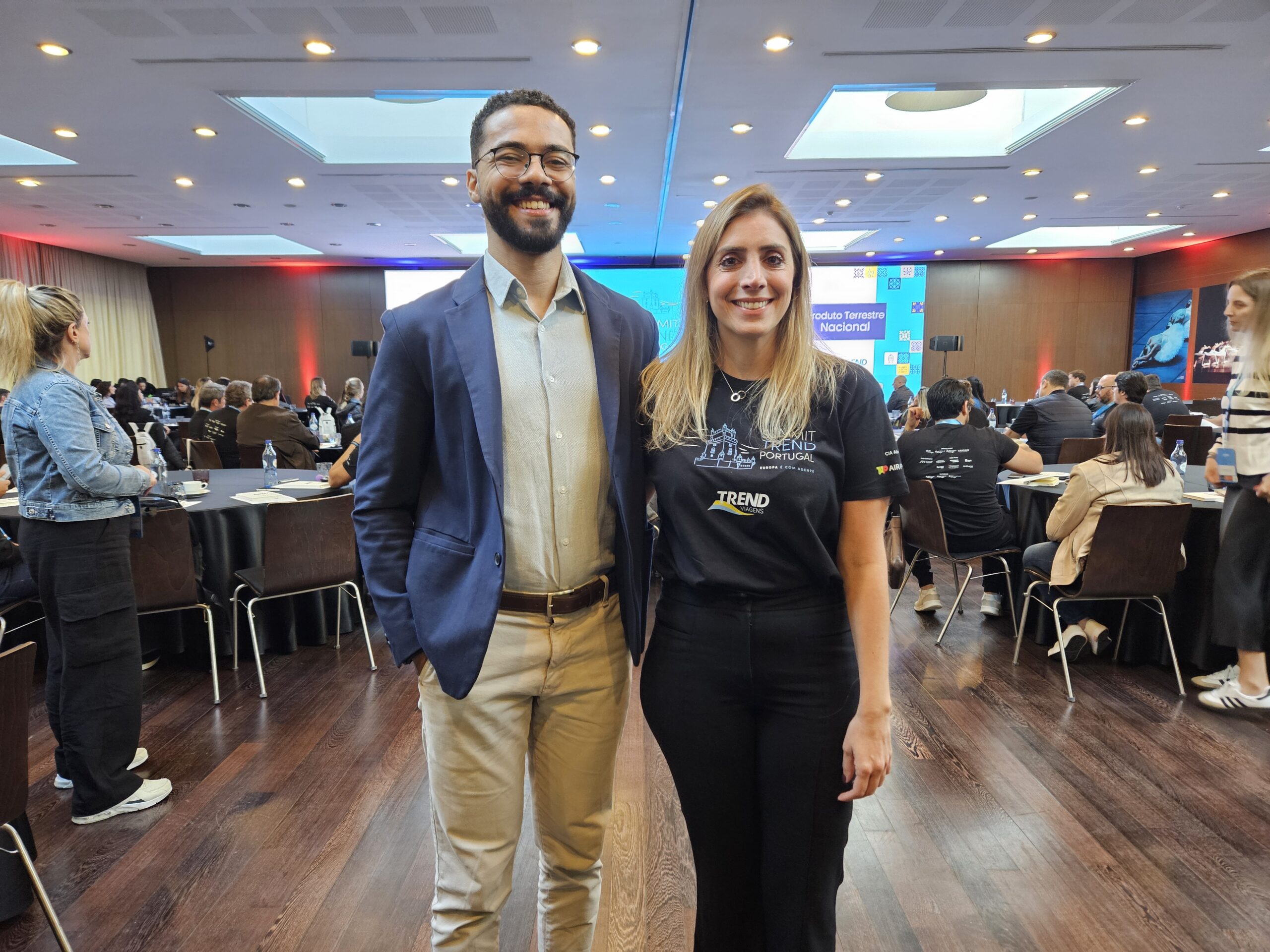 Allyson Oliveira, gerente sênior de vendas globais da Marriott Internacional, e Paula Rorato,.diretora de produtos internacional da CVC Corp