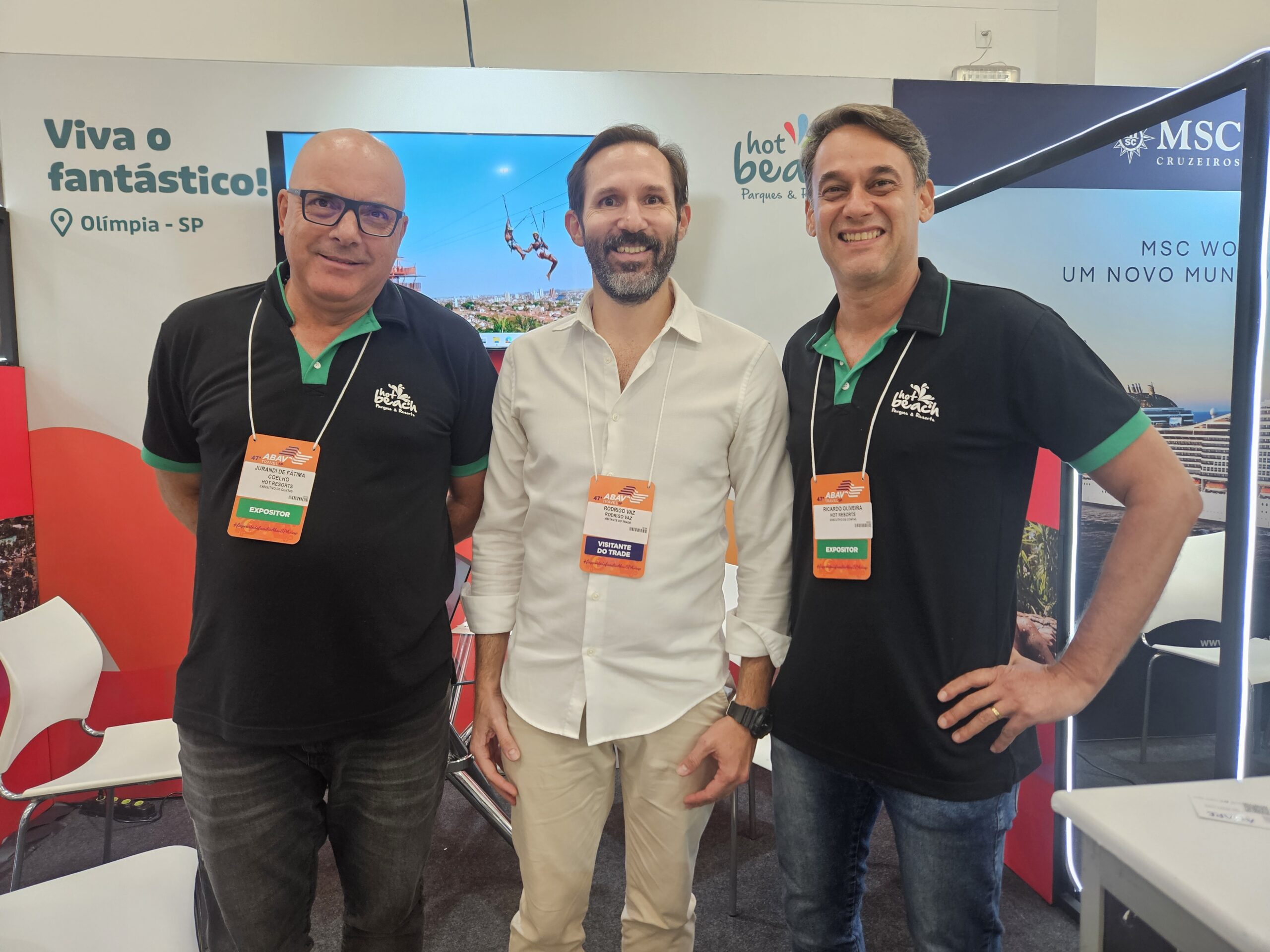 Jurandi de Fátima, Rodrigo Vaz e Rodrigo Oliveira, do Hot Resorts