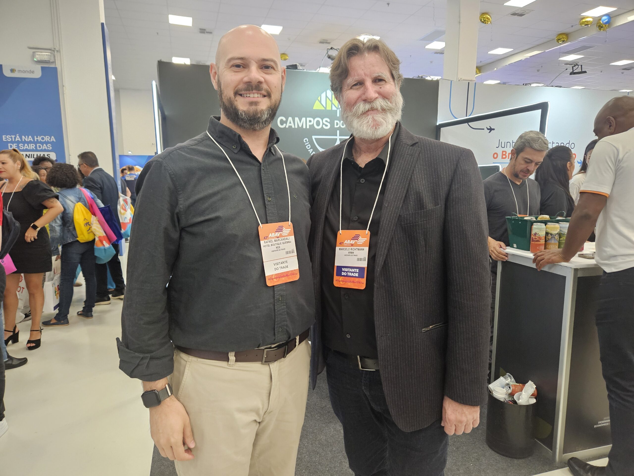 Rafael Marcandali, do Hotel Boutique Quebra-Noz, e Marcelo Rithmann, da XRBM