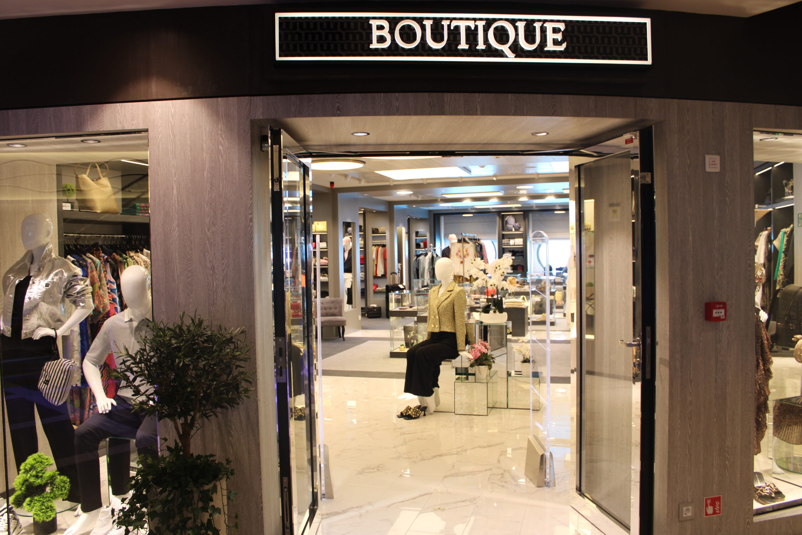 A Boutique, uma das lojas de luxo do navio