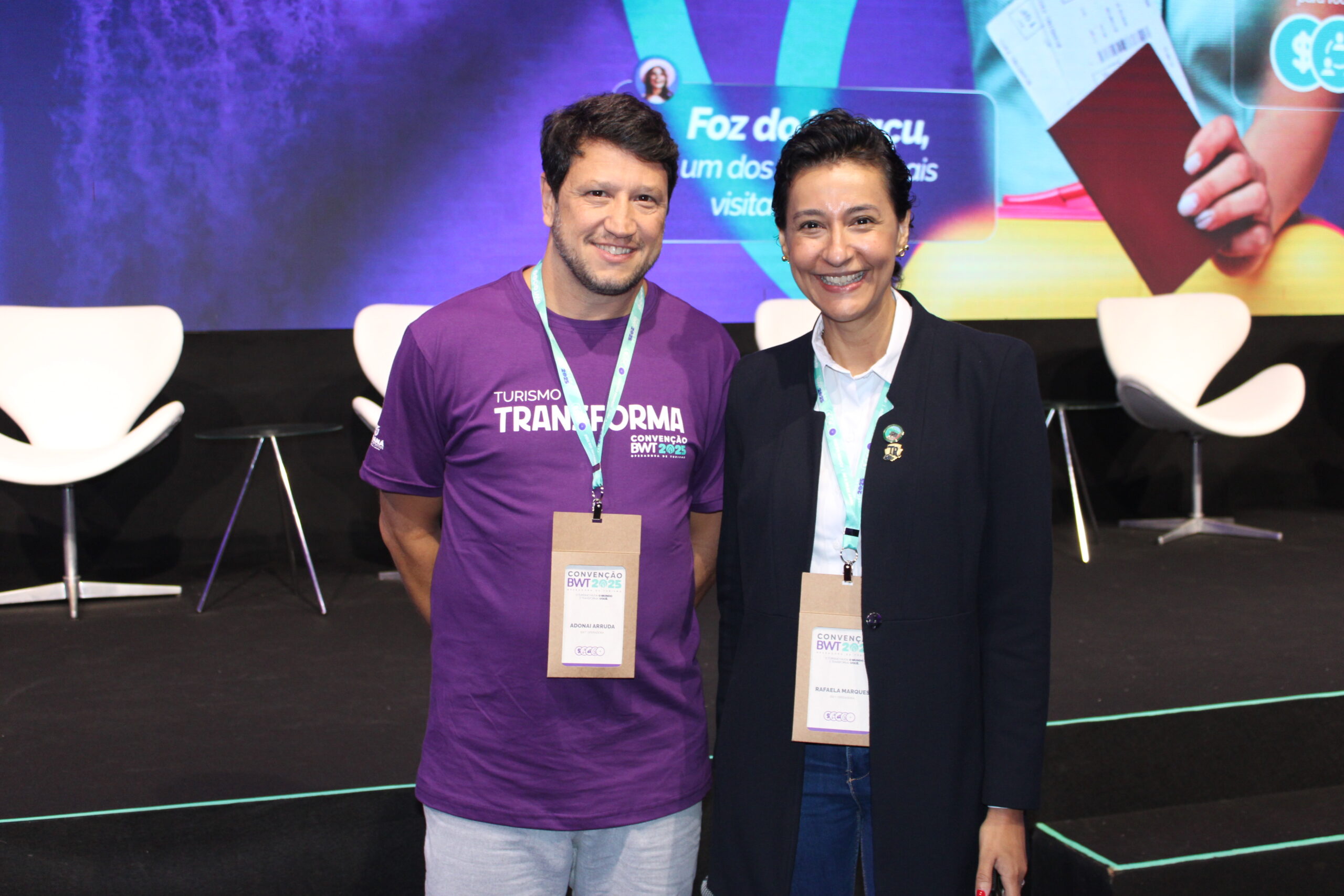 Adonai Arruda, da BWT e Rafaela Marques, do Grupo Serra Verde ExpressJPG