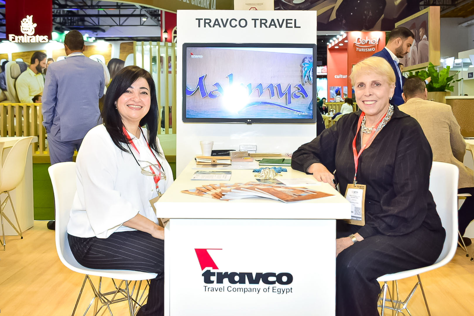 Amany Shoukry, da Travco Travel Egypt e Christina Kler, da Boarding Gate
