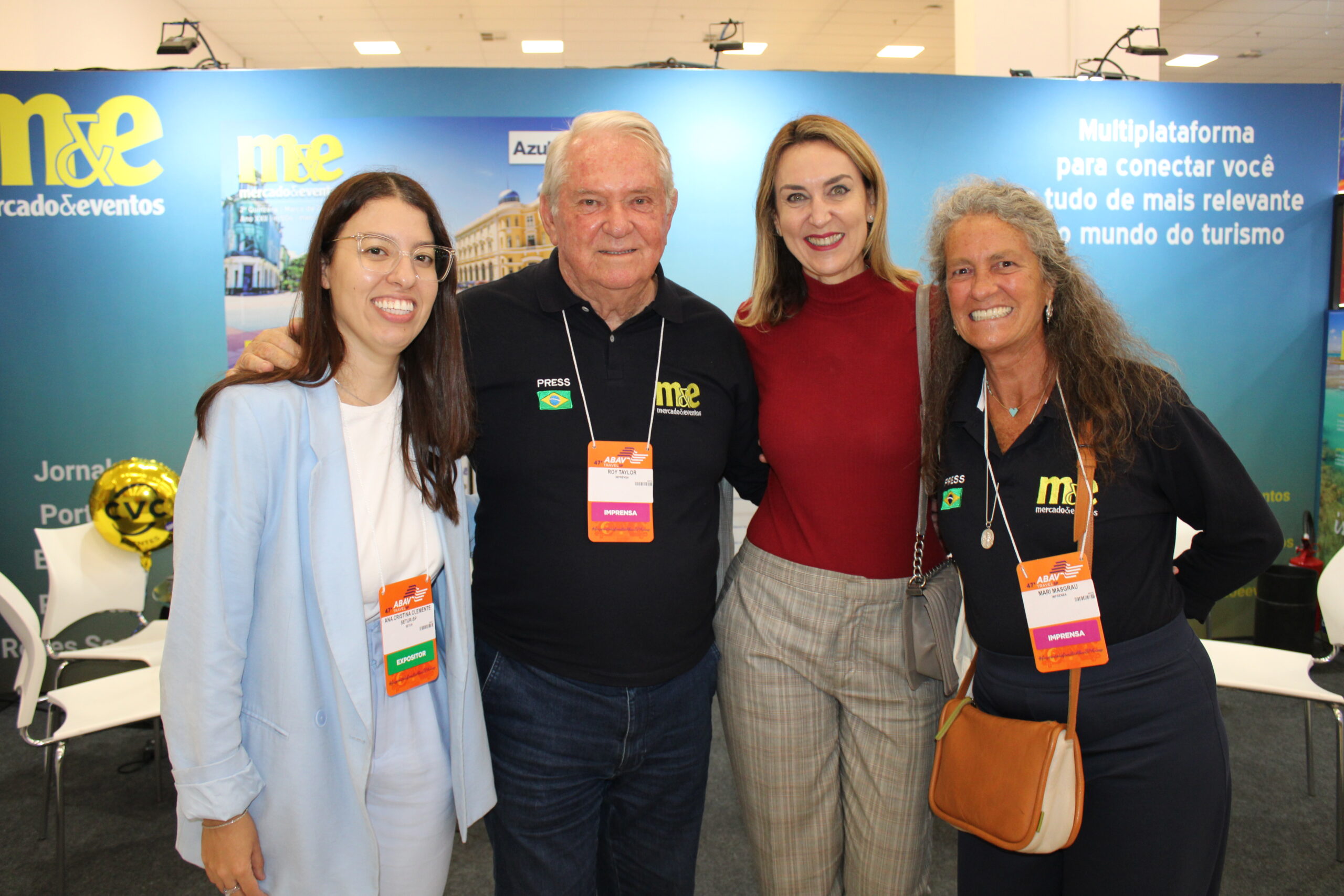 Ana Valente e Luciane Leite, da secretaria de turismo de São Paulo, com Roy Taylor e Mari Masgrau, do Mercado e Eventos