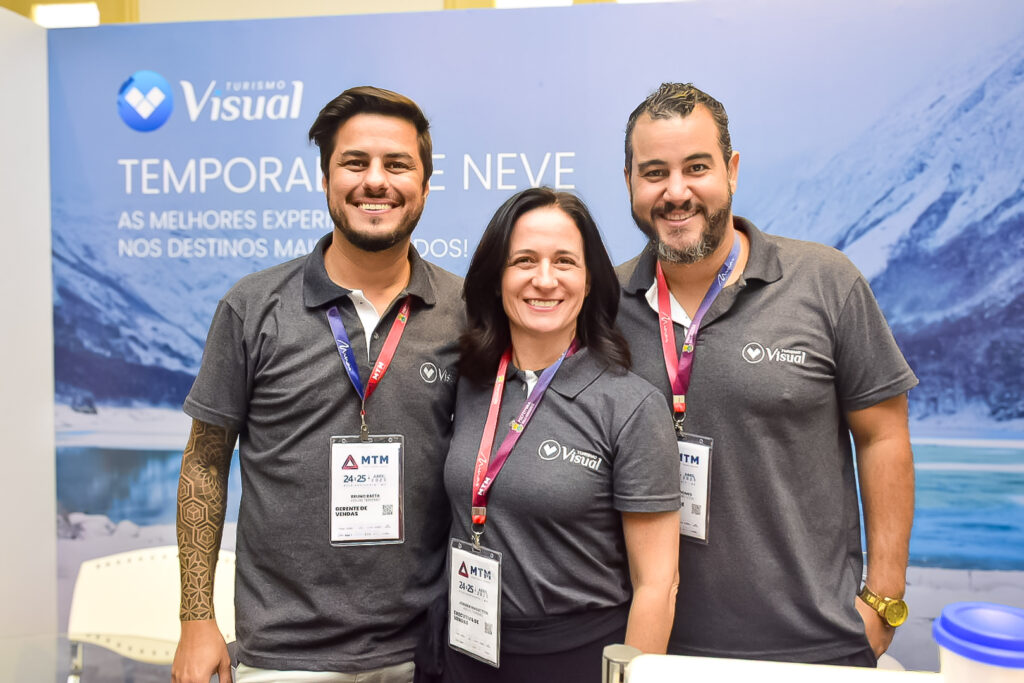 Bruno Baeta, Jomara Magatton e Rodrigo Gomes, da Visual Turismo