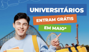 Hopi Hari oferece entrada gratuita para universitários em datas selecionadas de maio