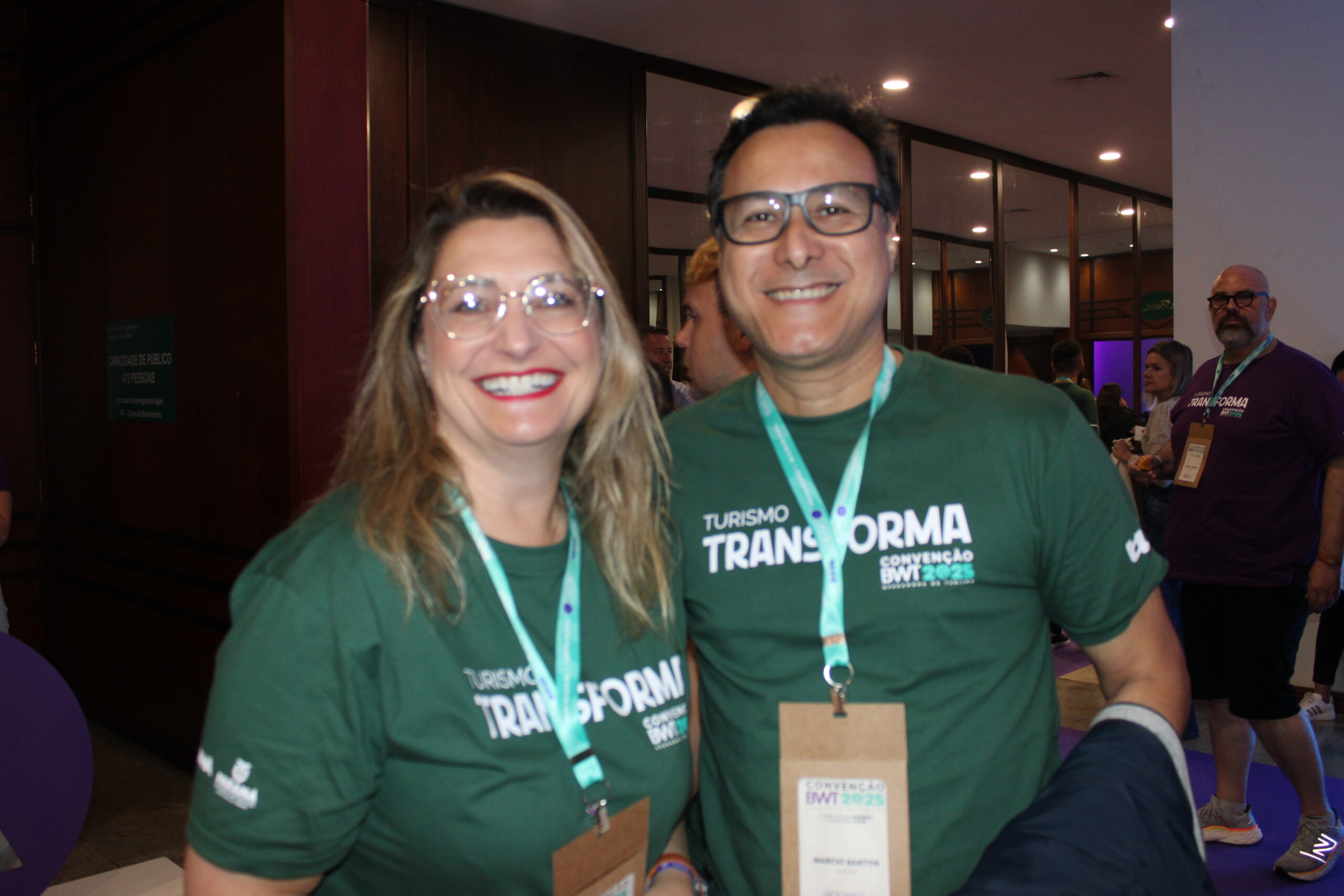 Cintia Duso, da Aerotrip Viagens e Eventos, e Marcio Santos, da Msan Tur Cintia Duso, da Aerotrip Viagens e Eventos, e Marcio Santos, da Msan Tur