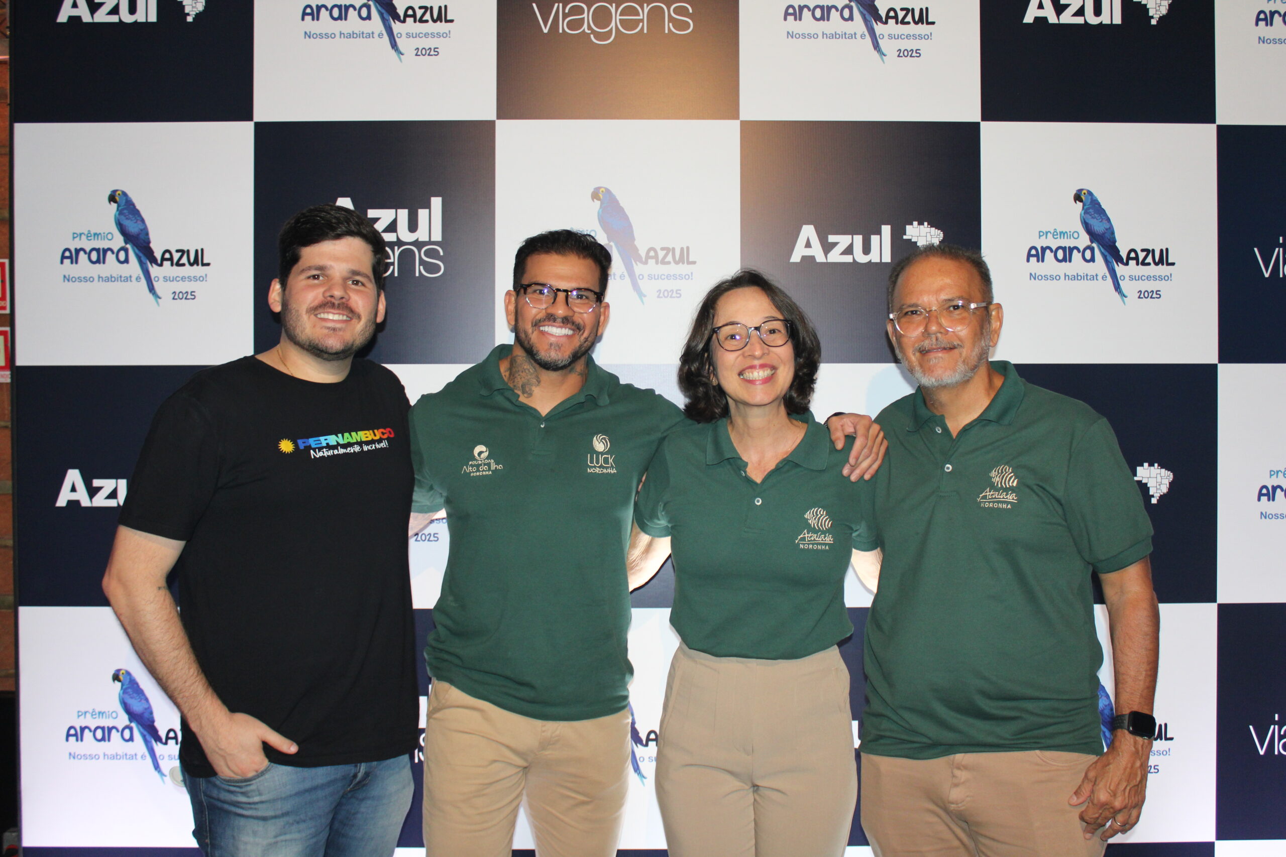 Diogo Beltrão, da Empetur, e Cayo Almeida, Hayrton Almeida e Edna Moura, da Pousadas Alto da Ilha