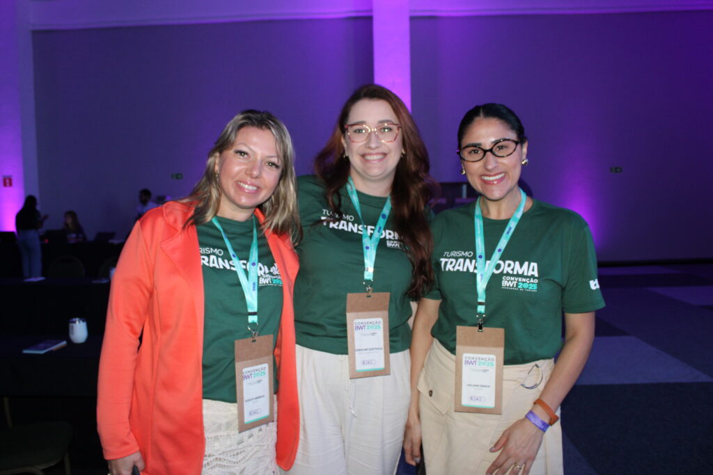 Djouzi Américo, da Anne Tur, Caroline Goethals, da Premier Passagens e Turismo e Juliane Denck