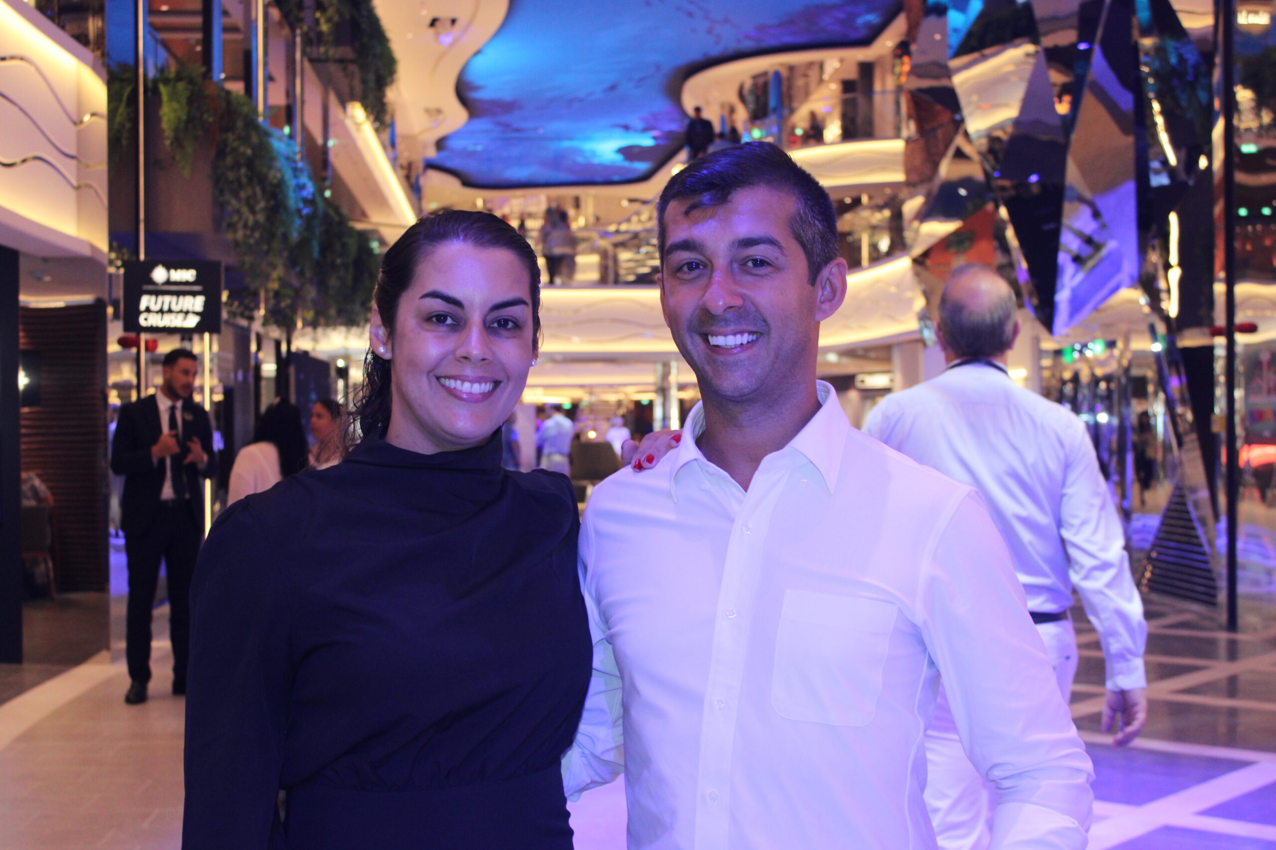 Eliz Silva, da MSC com Taunay Fliess, da Viajante Necessário Eliz Silva, da MSC com Taunay Fliess, da Viajante Necessário