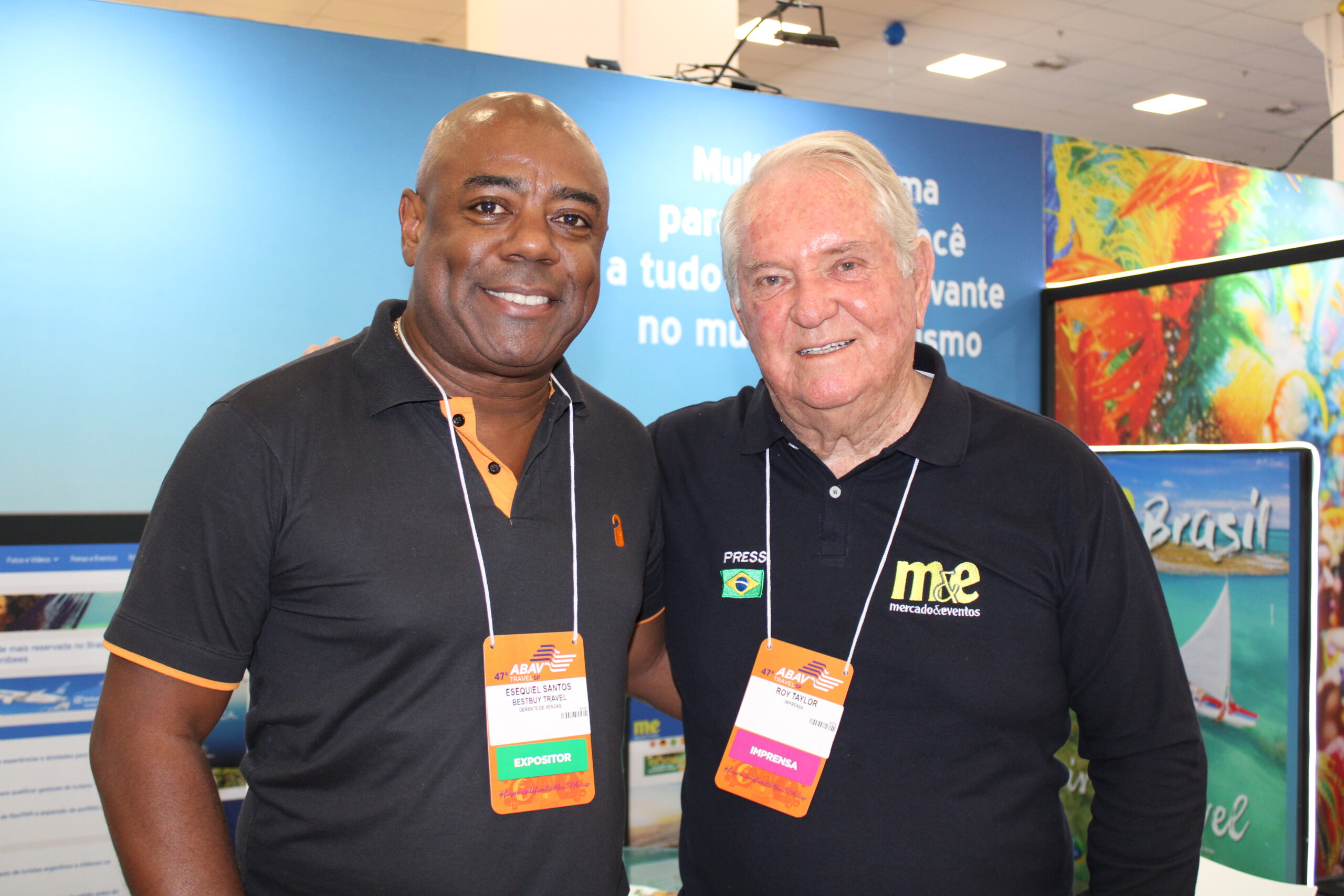 Esequiel Santos, da BestBuy Travel, e Roy Taylor, do Mercado e Eventos