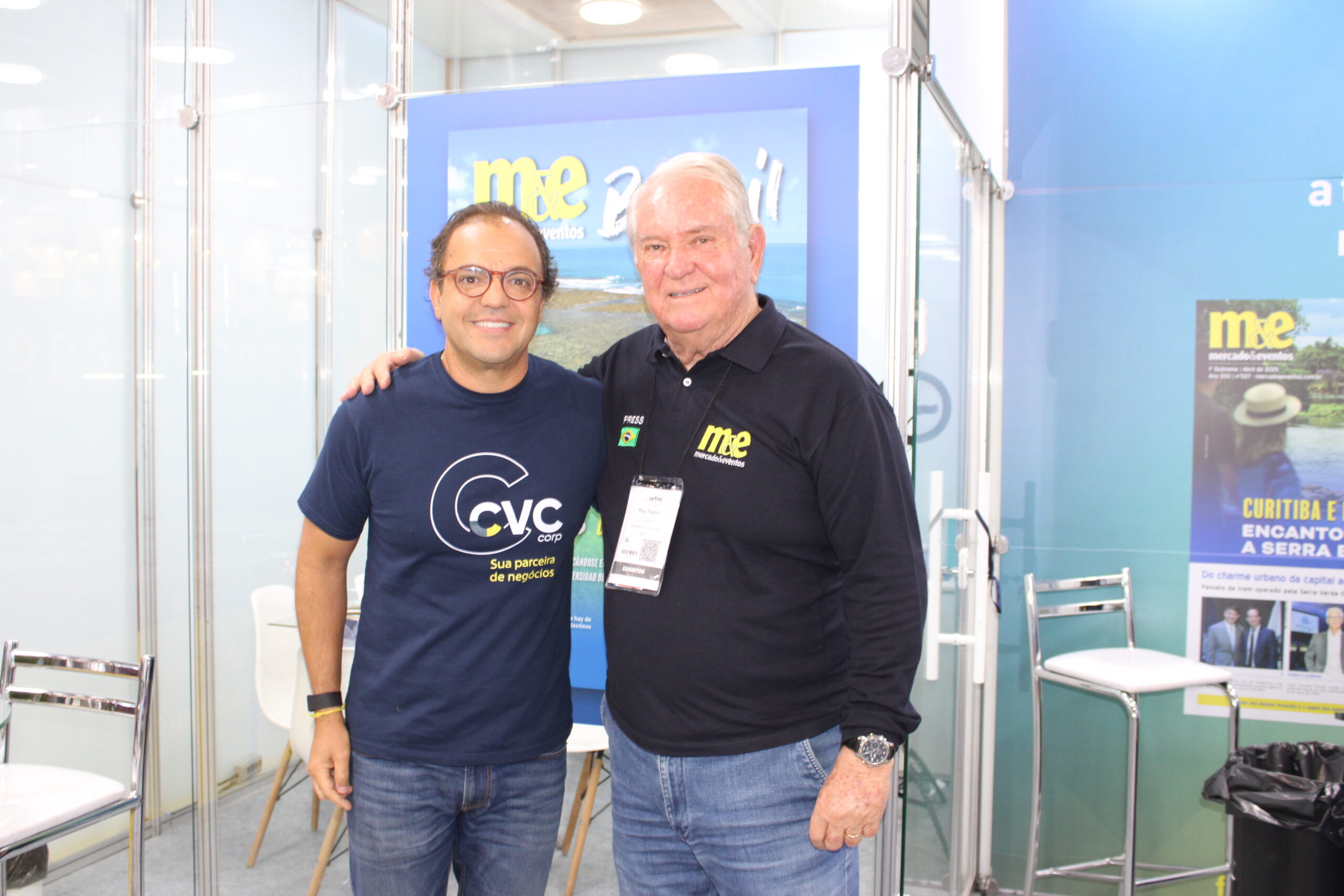 Fabio Godinho, da CVC com Roy Taylor, do M&E