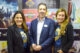 Gabriela Cavalheiro, Marcos Barros e Juliana Pisani, da Universal (Ana Azevedo/M&E)