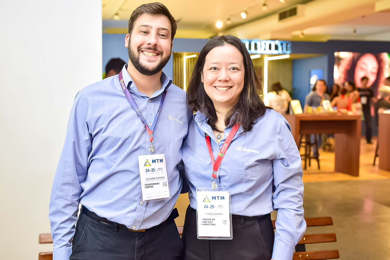 Guilherme Carreiro e Claudia Shishido, da Air Europa